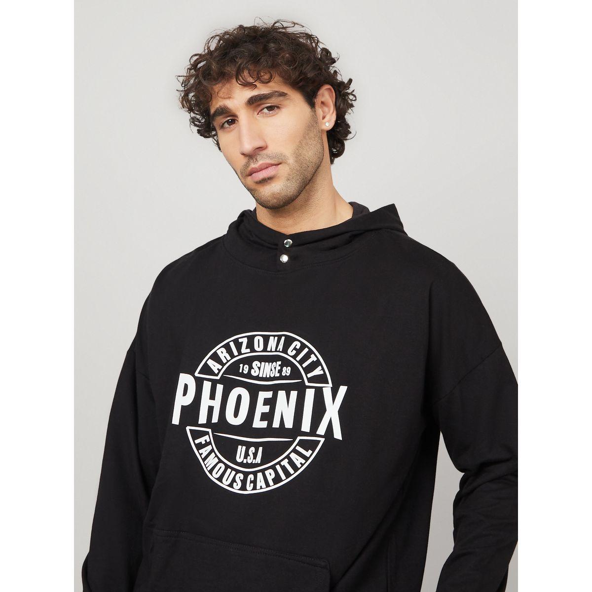 Styli Front Graphic Print Oversized Button Up Hoodie-men-winterwear-hoodiesandsweatshirts-image-1
