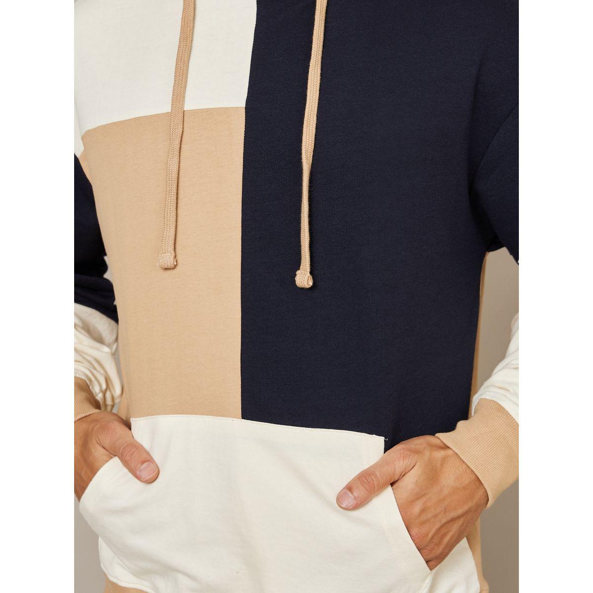 Styli Colorblock Regular Fit Hoodie with Kangaroo Pocket-men-winterwear-hoodiesandsweatshirts-image-3