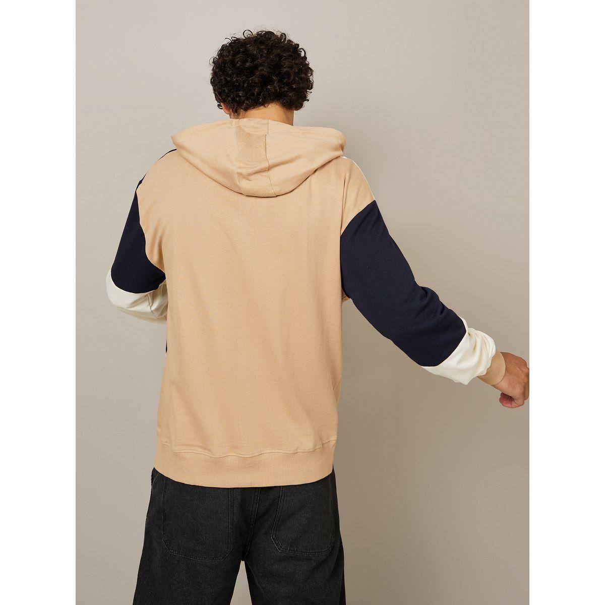 Styli Colorblock Regular Fit Hoodie with Kangaroo Pocket-men-winterwear-hoodiesandsweatshirts-image-4