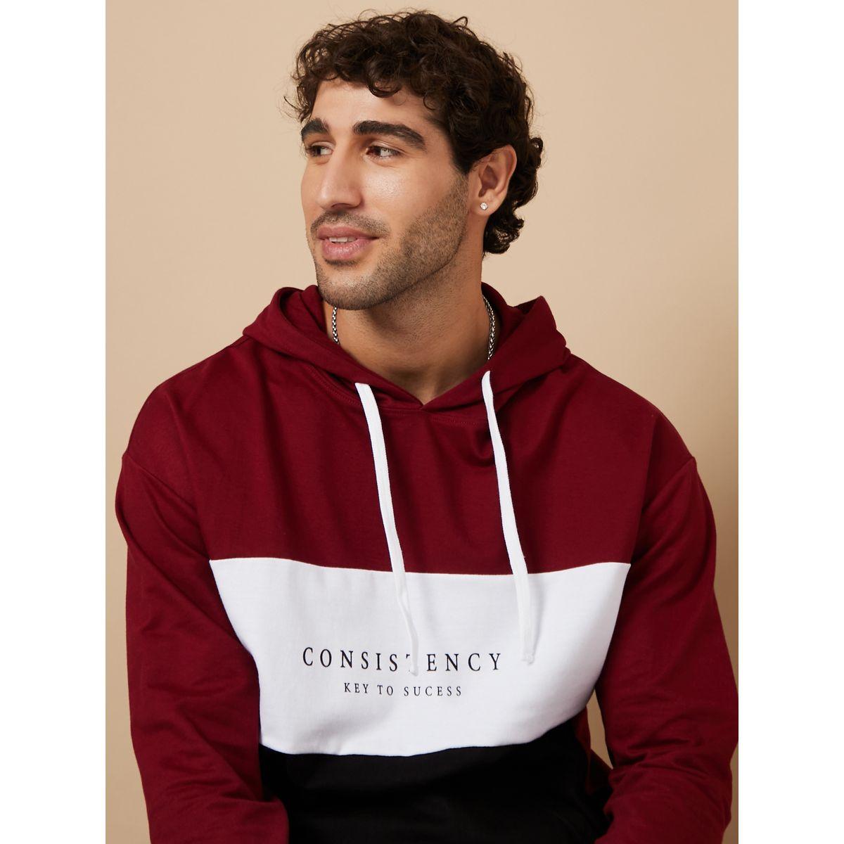 Styli Colorblock Regular Fit Hoodie with Kangaroo Pocket-men-winterwear-hoodiesandsweatshirts-image-1