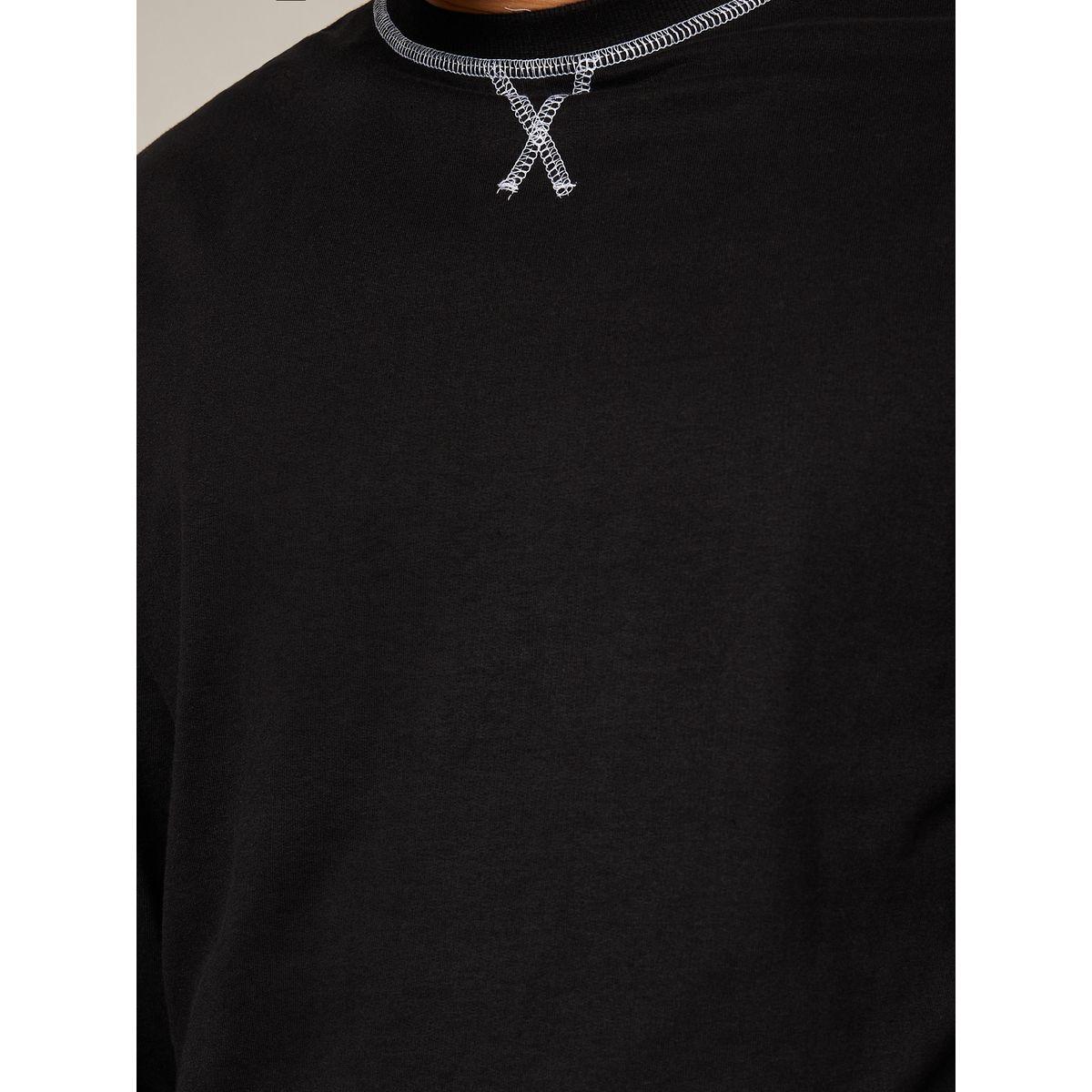 Styli Contrast Stitched Detail Regular Fit Sweatshirt-men-winterwear-hoodiesandsweatshirts-image-3