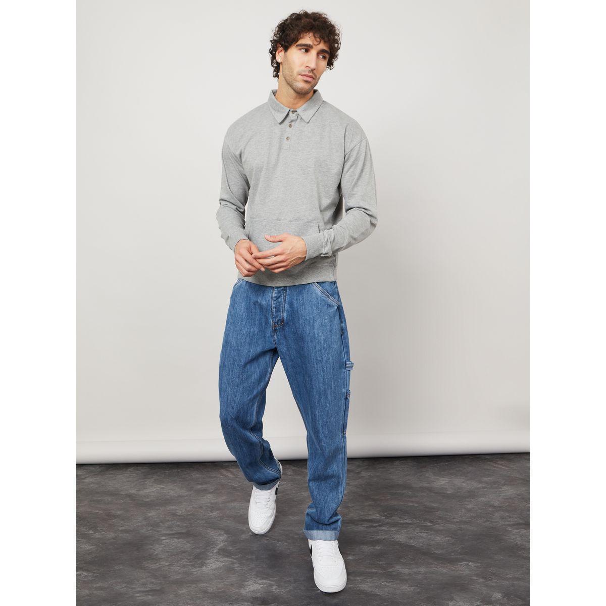 سويت شيرت بياقة بنمط بولو-men-winterwear-hoodiesandsweatshirts-image-2