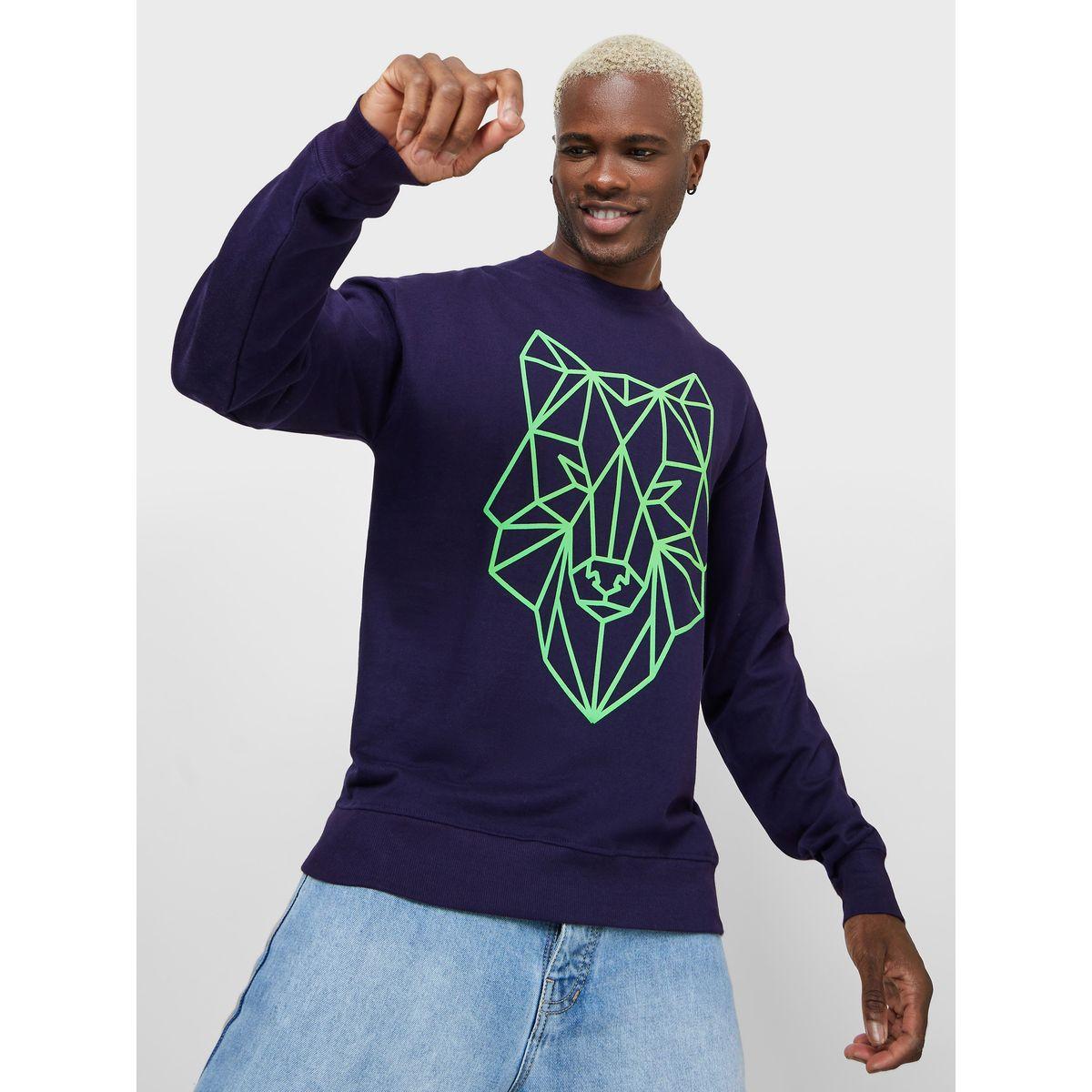 سويت شيرت مطبع بطبعة جرافيك-men-winterwear-hoodiesandsweatshirts-image-1