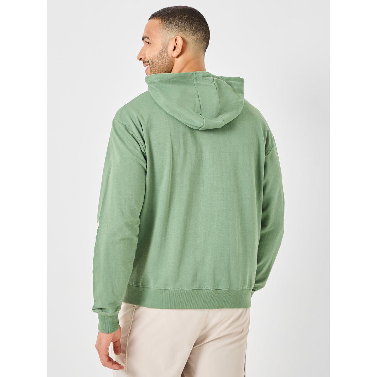 Styli Never Settle Slogan Placement Print Boxy Fit Hoodie-men-winterwear-hoodiesandsweatshirts-image-7