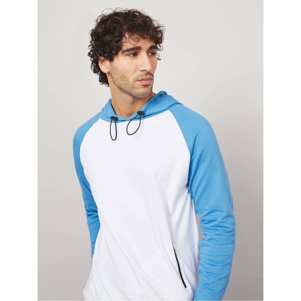 Styli Colorblock Raglan Sleeves Regular Fit Sweatshirt with Zip Pocket-men-winterwear-hoodiesandsweatshirts-image-1