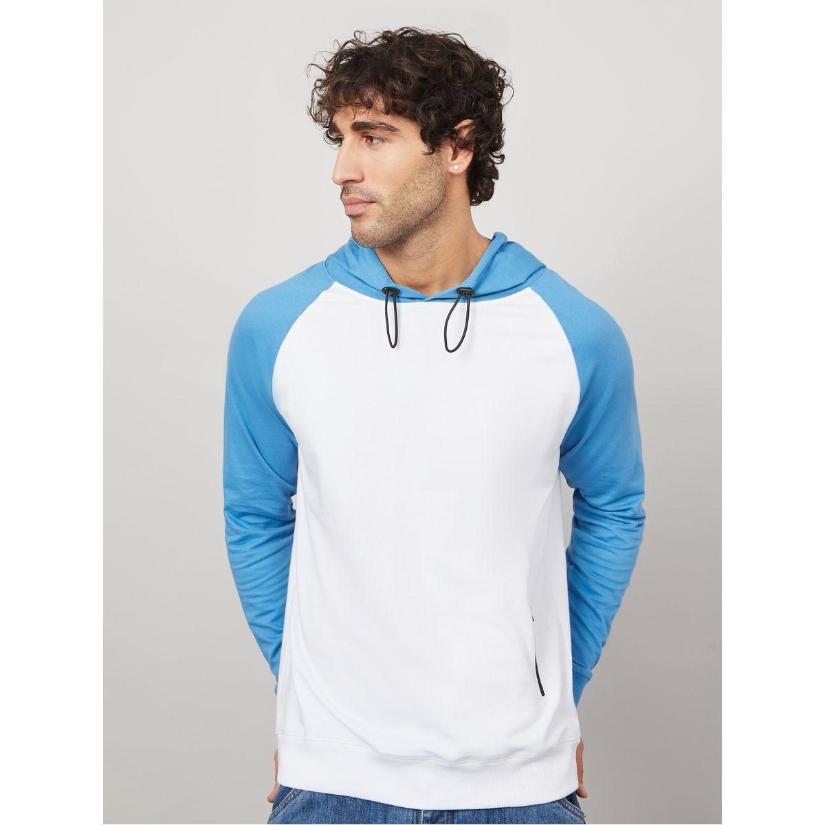 Styli Colorblock Raglan Sleeves Regular Fit Sweatshirt with Zip Pocket-men-winterwear-hoodiesandsweatshirts-image-2