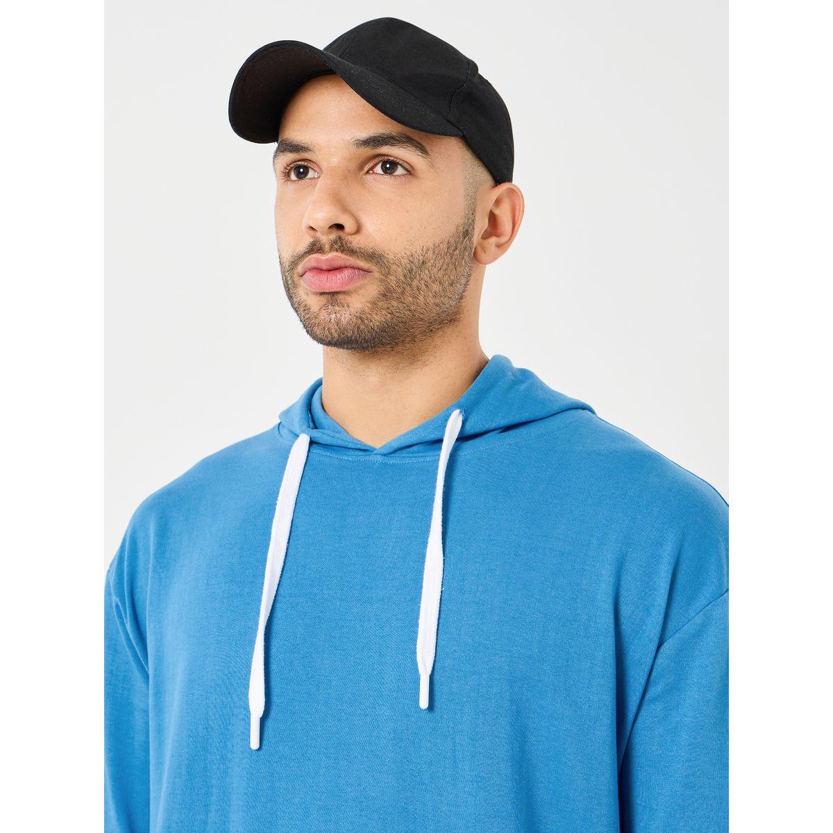 Styli Rib Tipping Detail Kangaroo Pocket Boxy Fit Hoodie-men-winterwear-hoodiesandsweatshirts-image-4