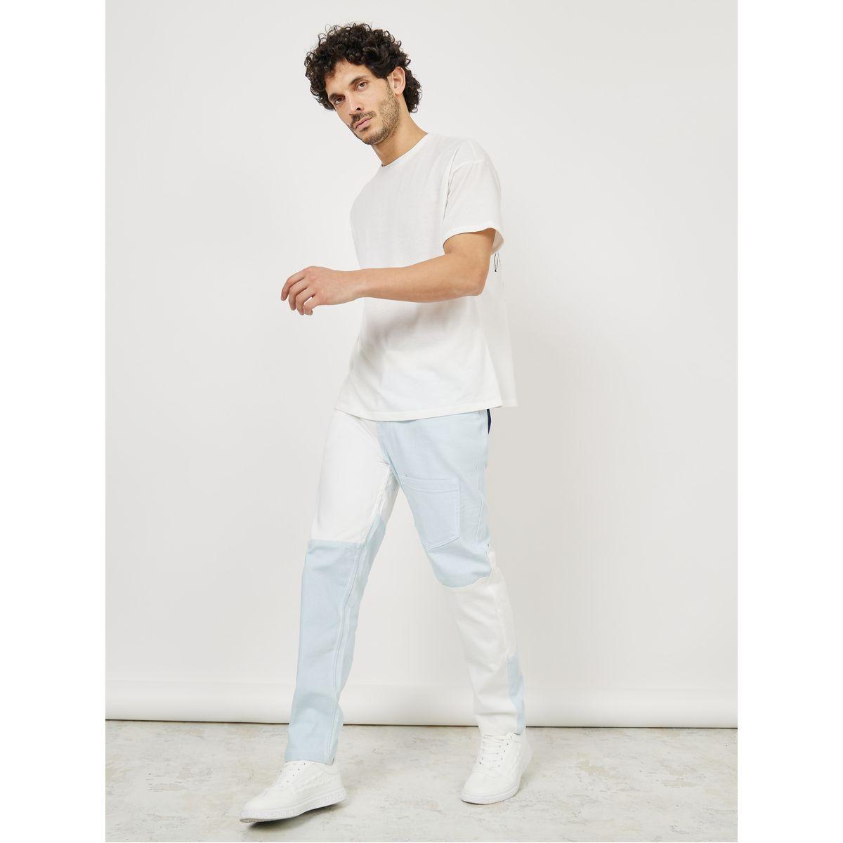 Styli Spliced Regular Fit Jeans with Pocket Construct-men-clothing-bottoms-jeans-image-2