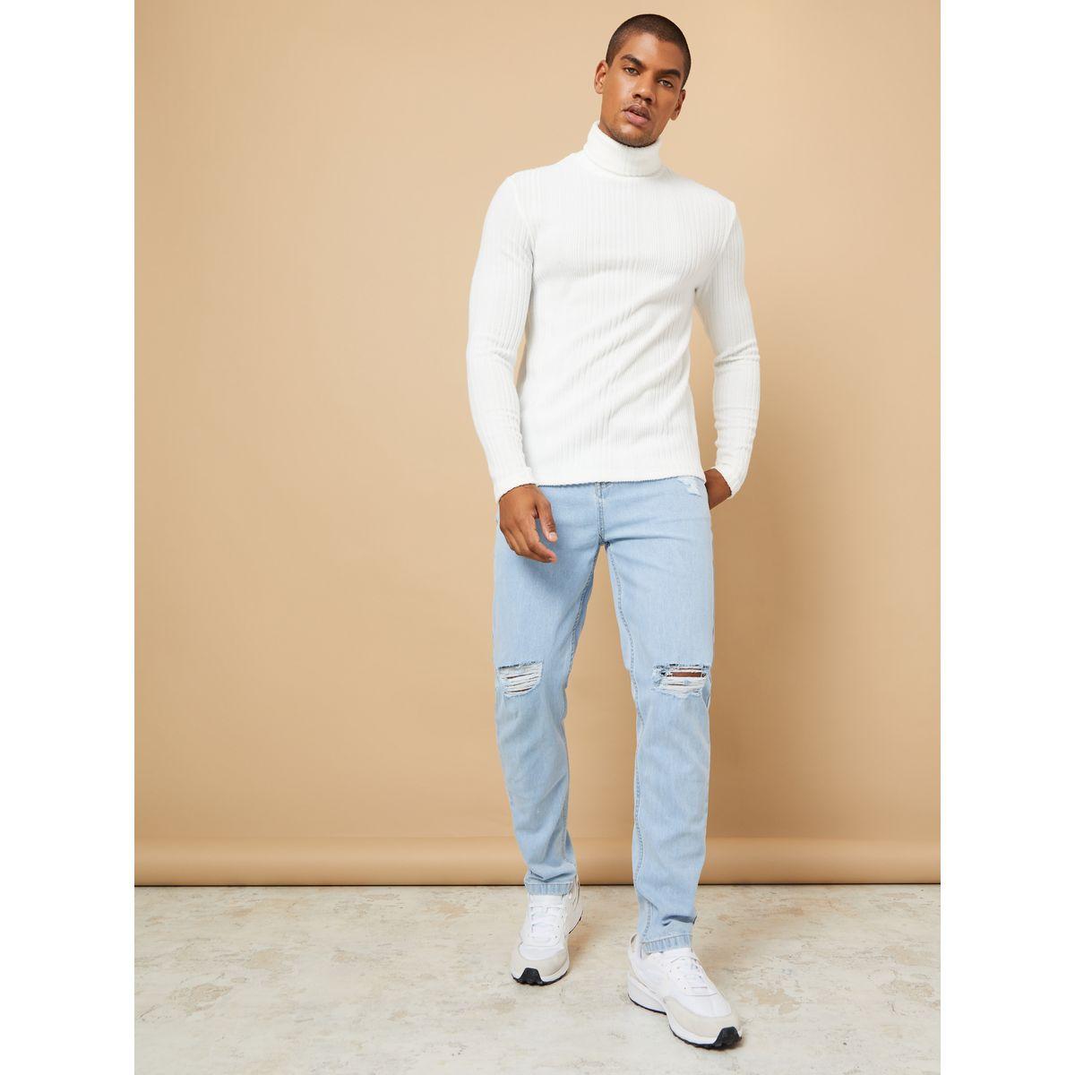 Styli Distressed Knee Slim Fit Jeans-men-clothing-bottoms-jeans-image-2