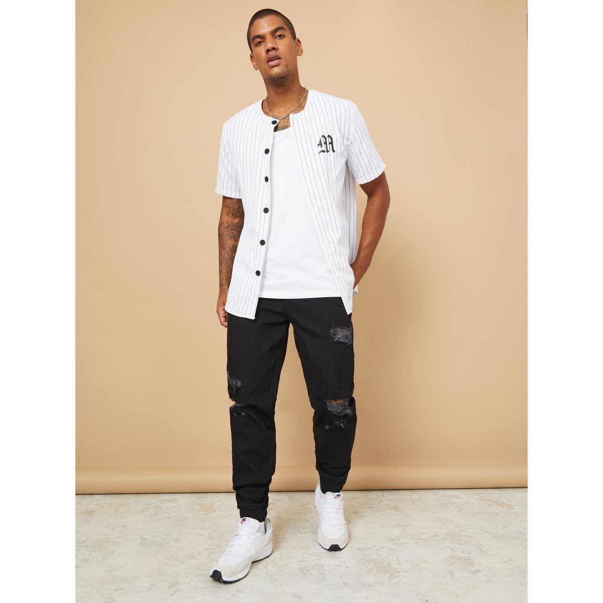 جوغر دنيم مضلع مع رباط خصر-men-clothing-bottoms-jeans-image-2