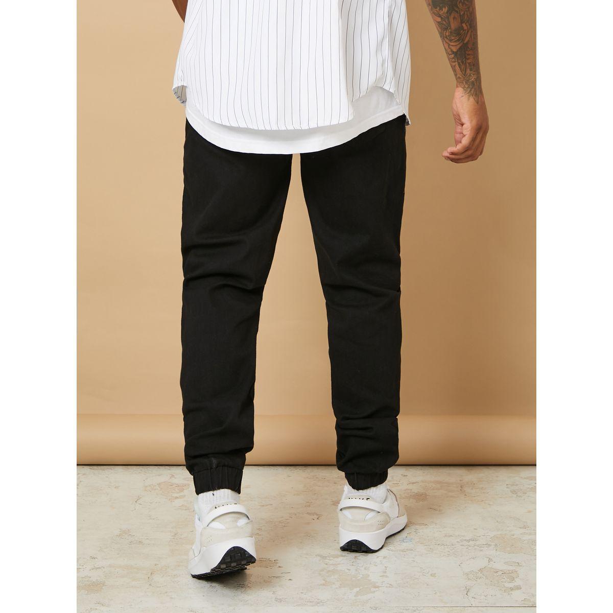 جوغر دنيم مضلع مع رباط خصر-men-clothing-bottoms-jeans-image-4