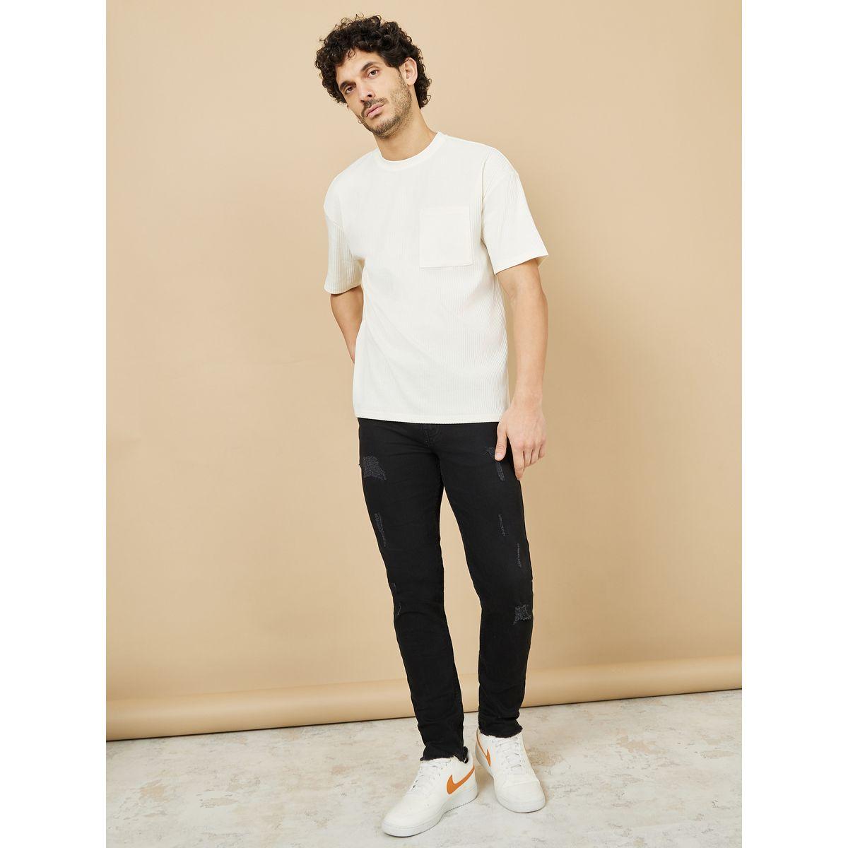 Styli Skinny Jeans with Minor Rips and Raw Hemline-men-clothing-bottoms-jeans-image-2
