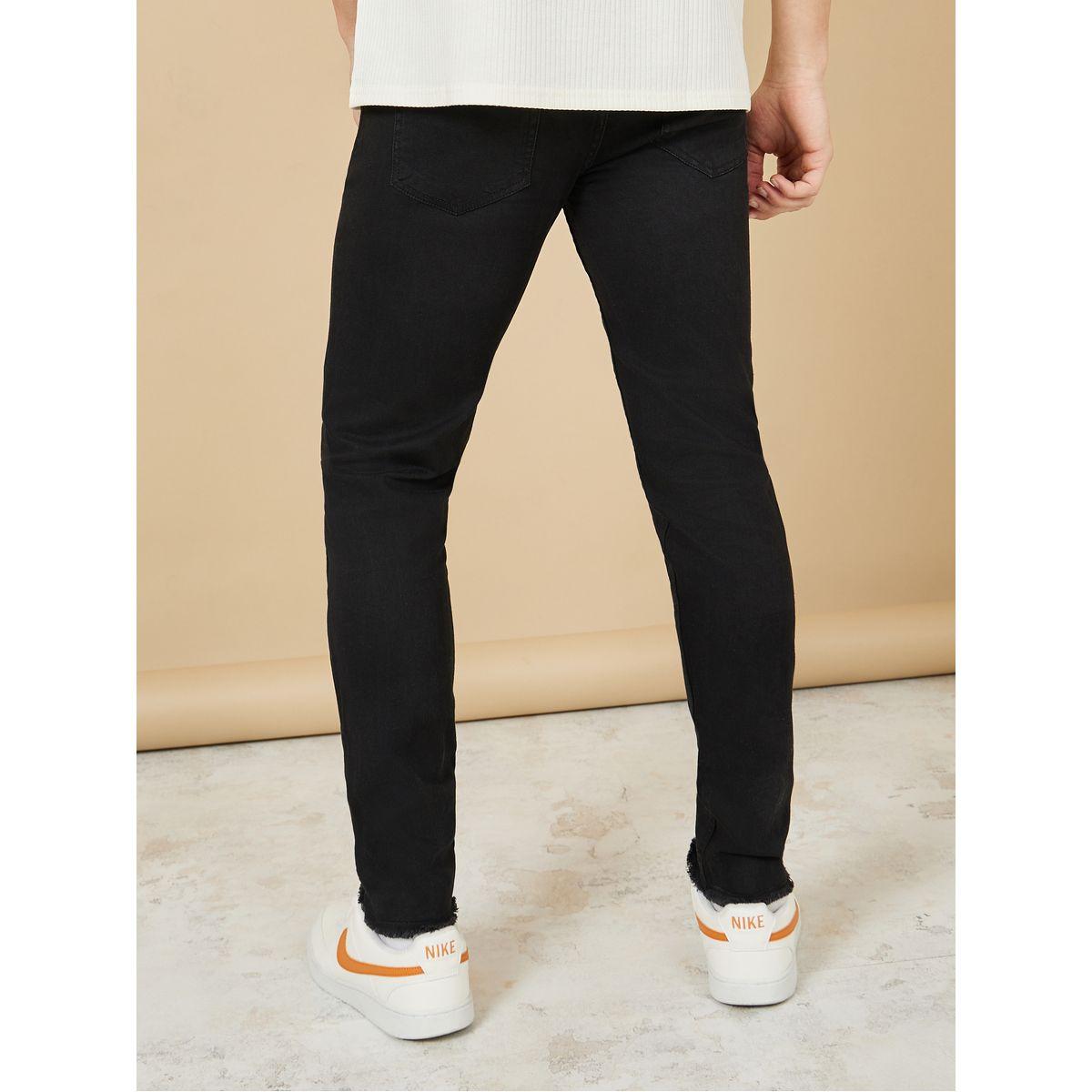 Styli Skinny Jeans with Minor Rips and Raw Hemline-men-clothing-bottoms-jeans-image-4