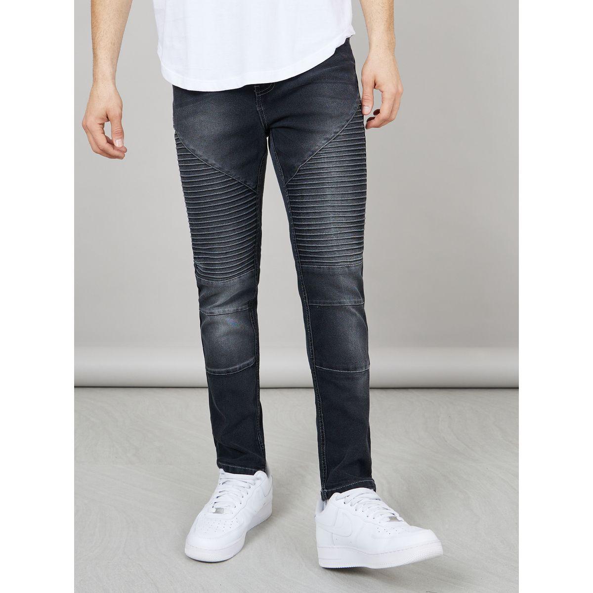 Styli Skinny Fit Biker Jeans with PP Spray-men-clothing-bottoms-jeans-image-1