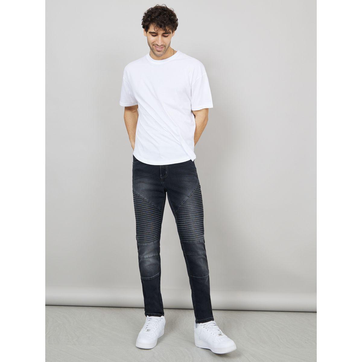 Styli Skinny Fit Biker Jeans with PP Spray-men-clothing-bottoms-jeans-image-2