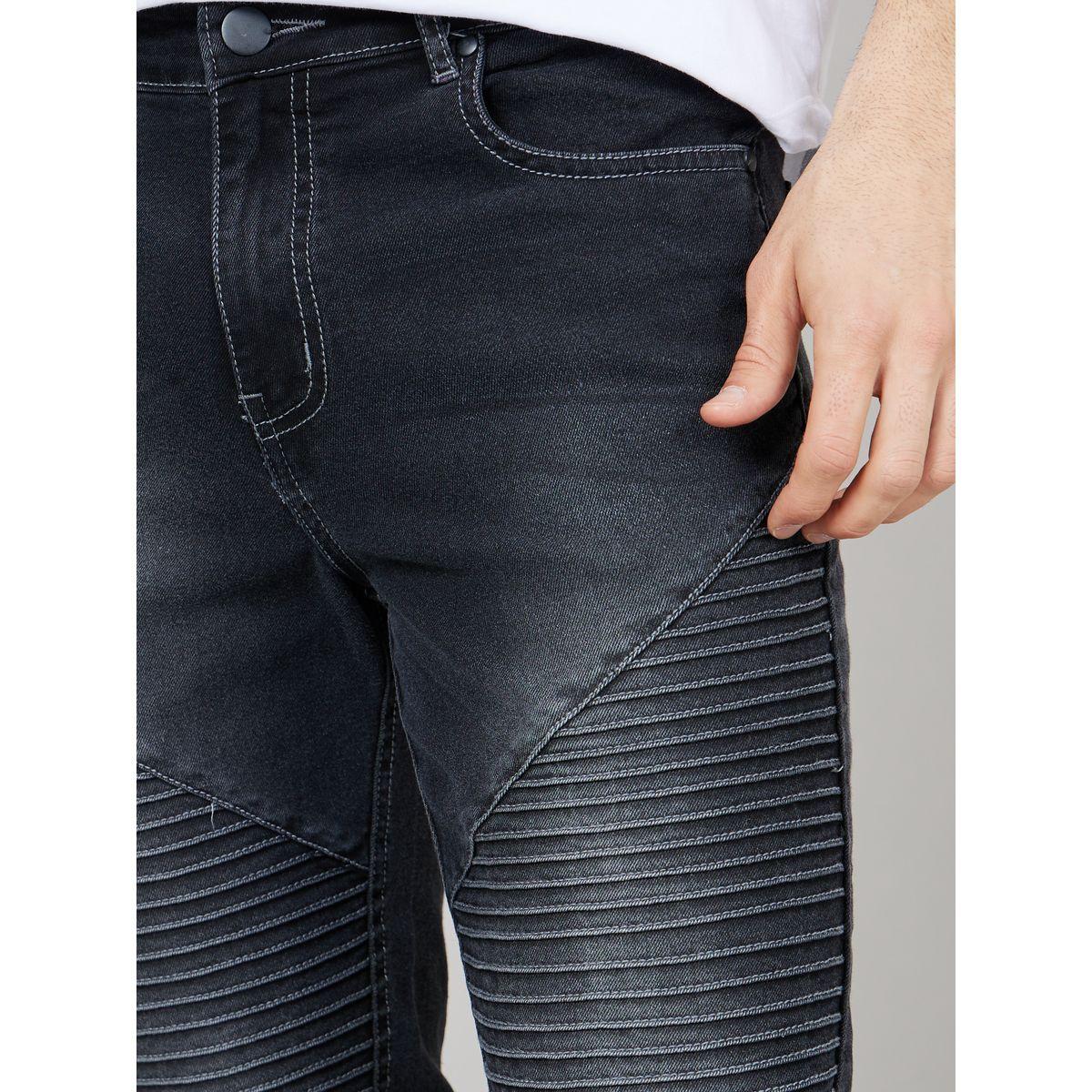 Styli Skinny Fit Biker Jeans with PP Spray-men-clothing-bottoms-jeans-image-3
