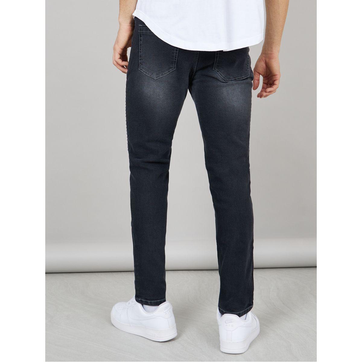 Styli Skinny Fit Biker Jeans with PP Spray-men-clothing-bottoms-jeans-image-4