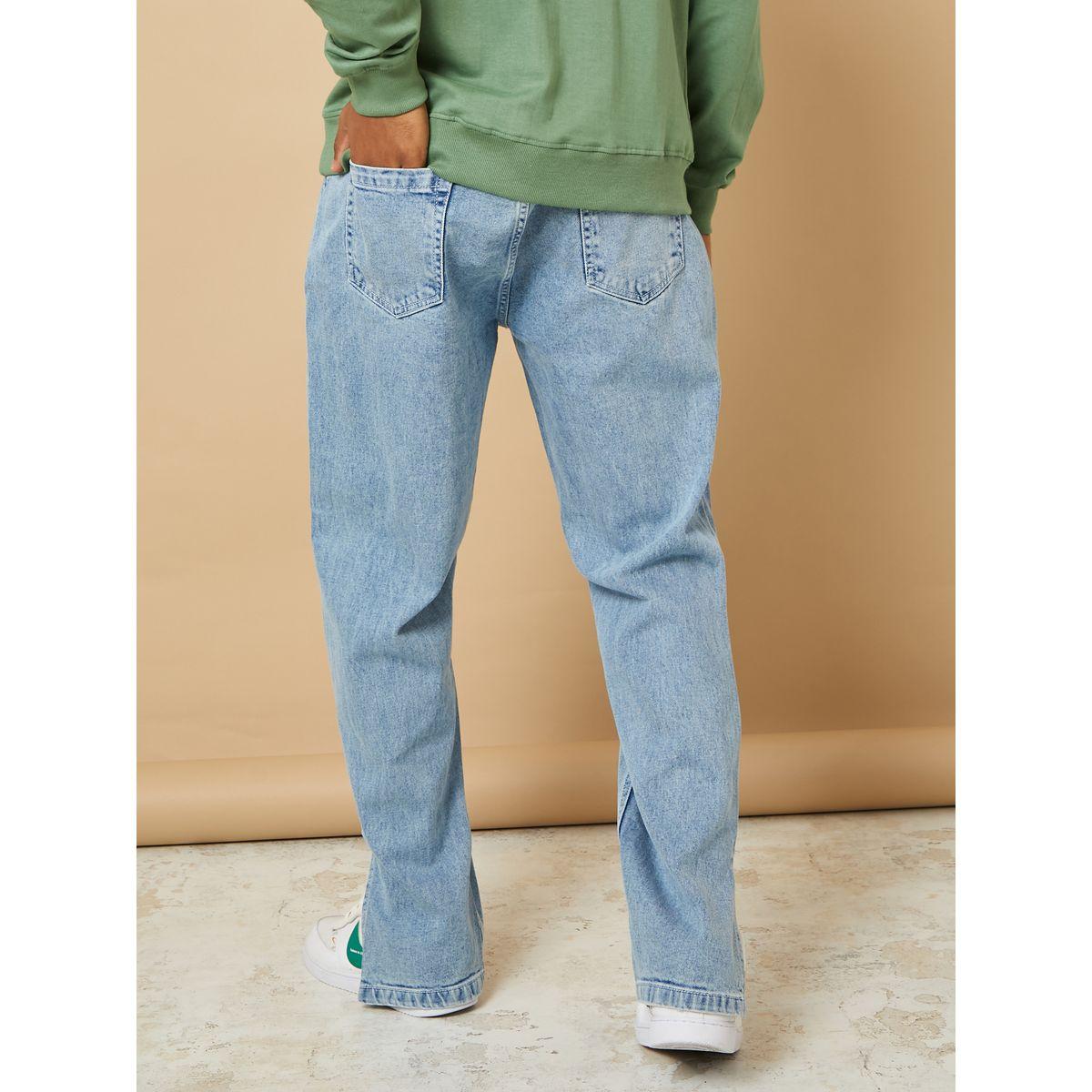Styli Slit Hem Light Distress Regular Fit  Jeans-men-clothing-bottoms-jeans-image-3