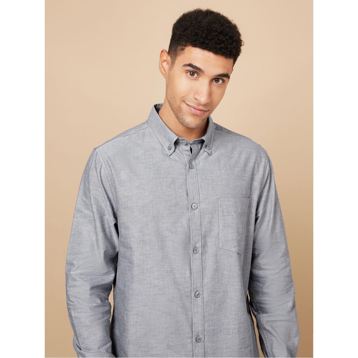 Styli Button-Down Collar Oxford Slim Fit Shirt-men-clothing-shirts-image-1
