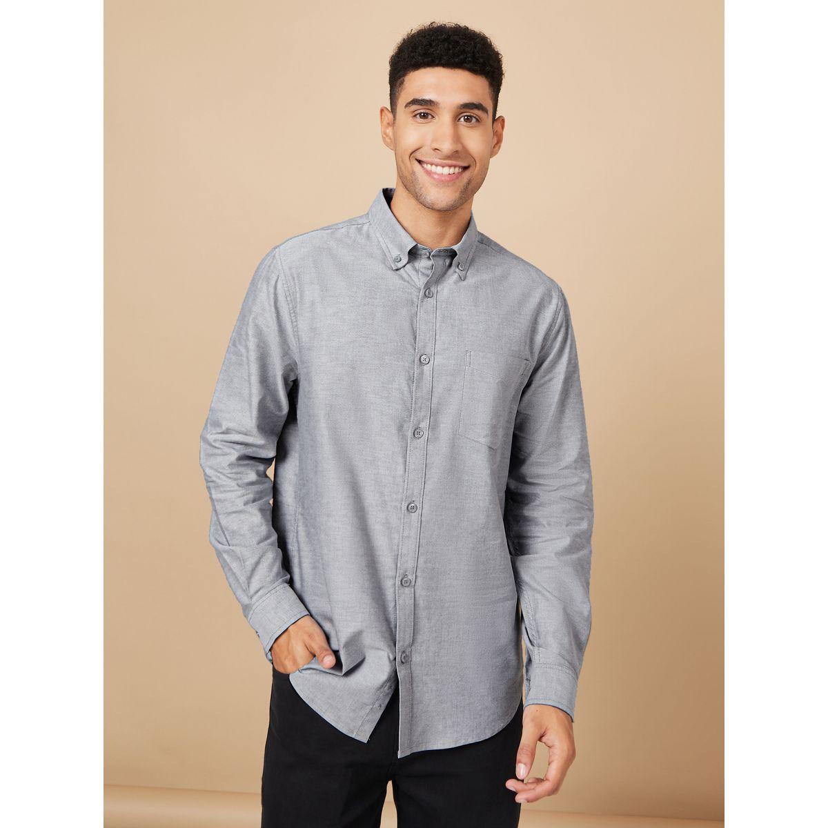 Styli Button-Down Collar Oxford Slim Fit Shirt-men-clothing-shirts-image-2
