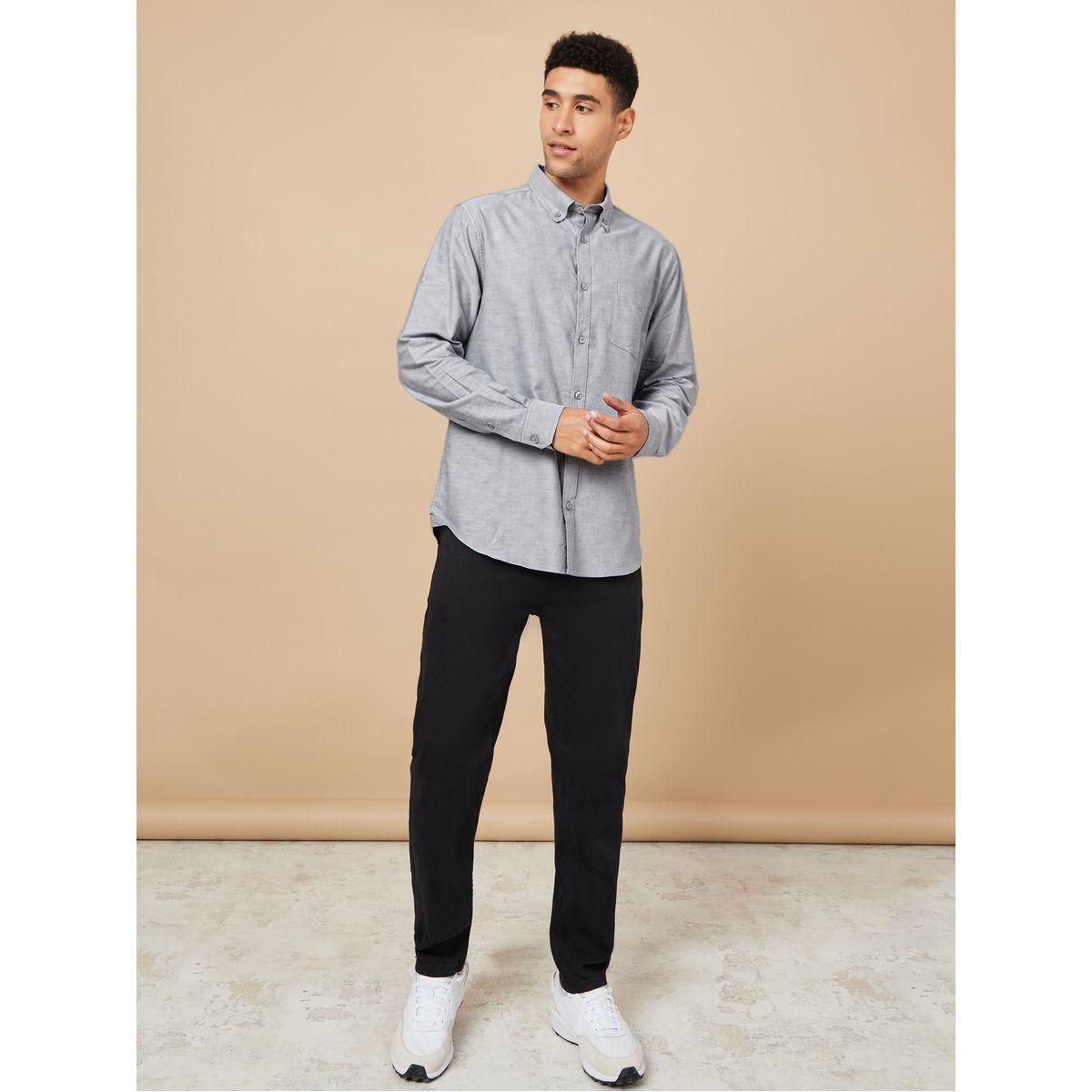 Styli Button-Down Collar Oxford Slim Fit Shirt-men-clothing-shirts-image-3