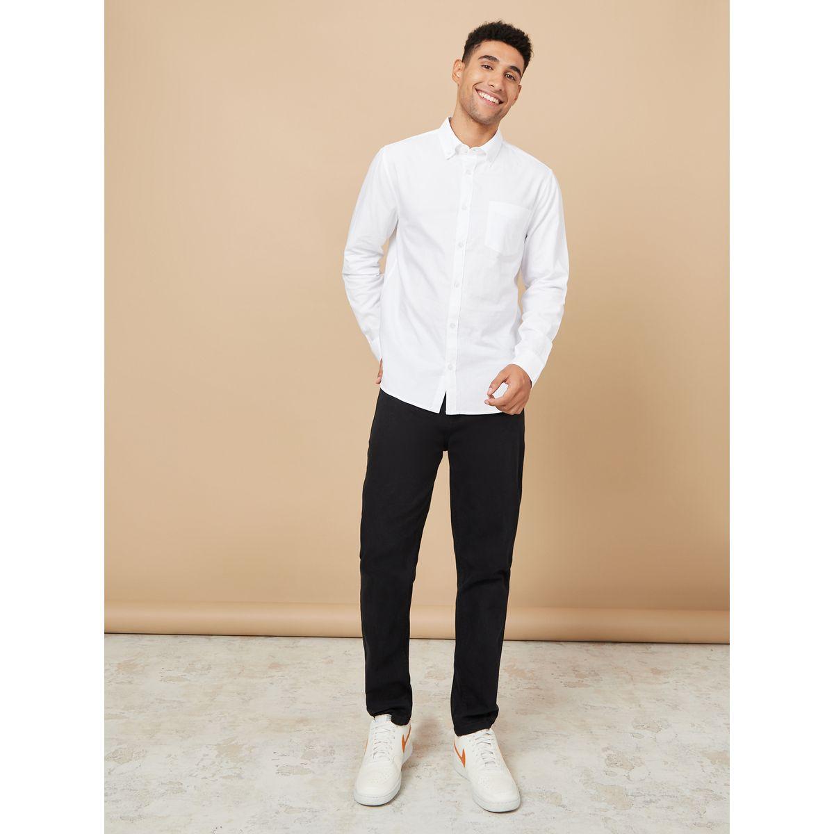 Styli Button-Down Collar Oxford Slim Fit Shirt-men-clothing-shirts-image-3