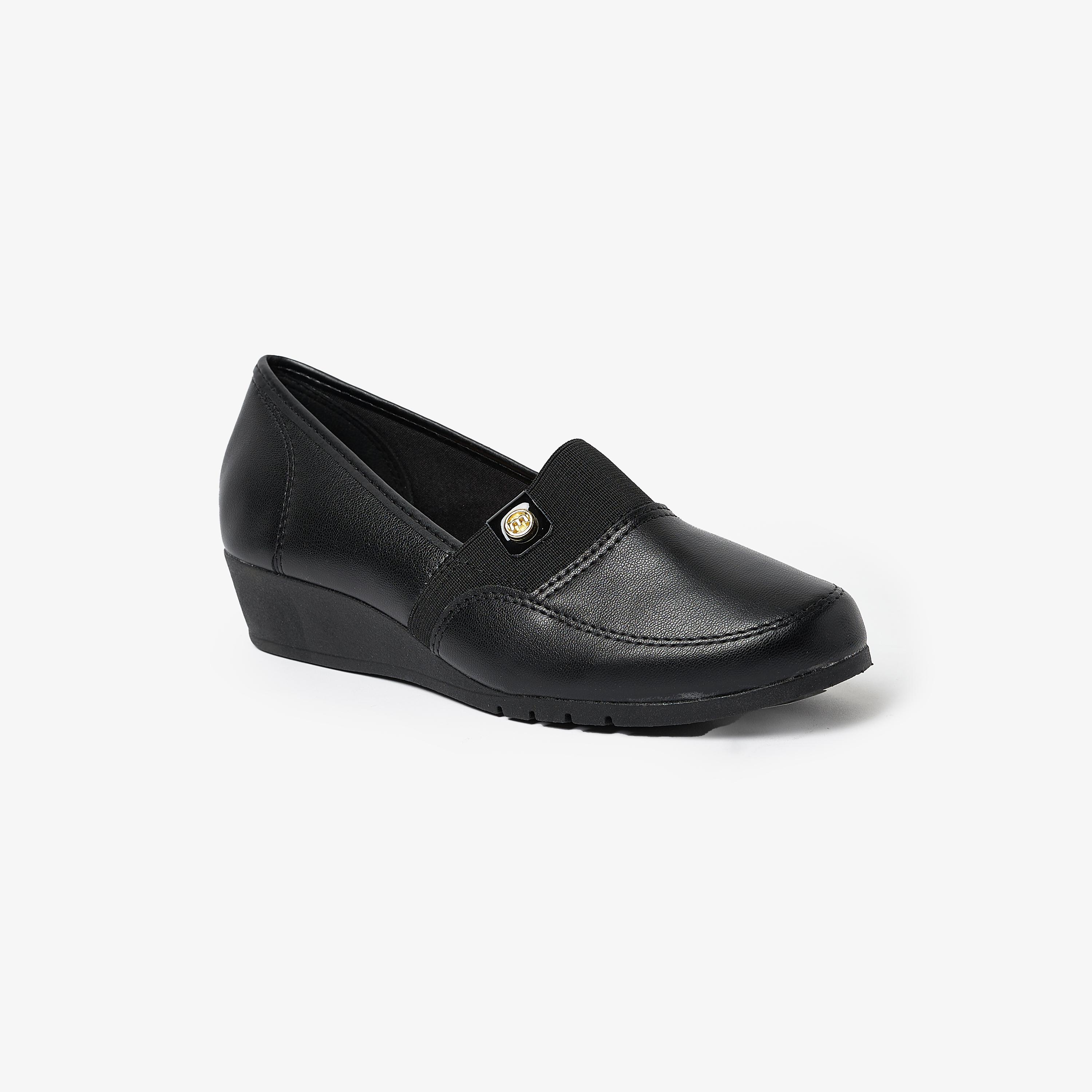 Moleca by Geoomnii Women's Slip On Wedge Loafers | 5156-781-13063        -women-shoes-heels-image-1
