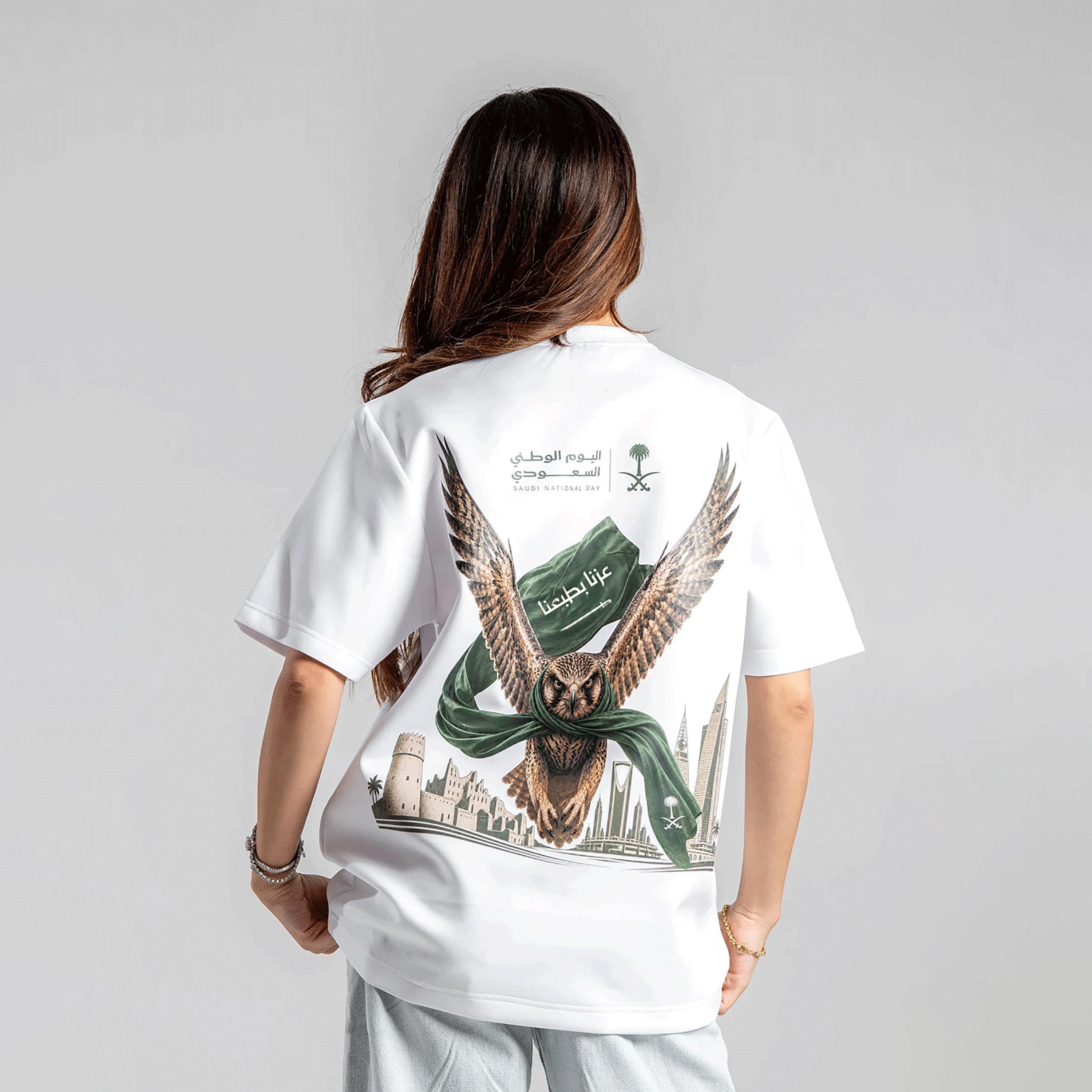 sanefn Eagle Flag Cityscape Crew Neck Short Sleeves Women's National Day T-Shirt-women-clothing-tshirts-image-4