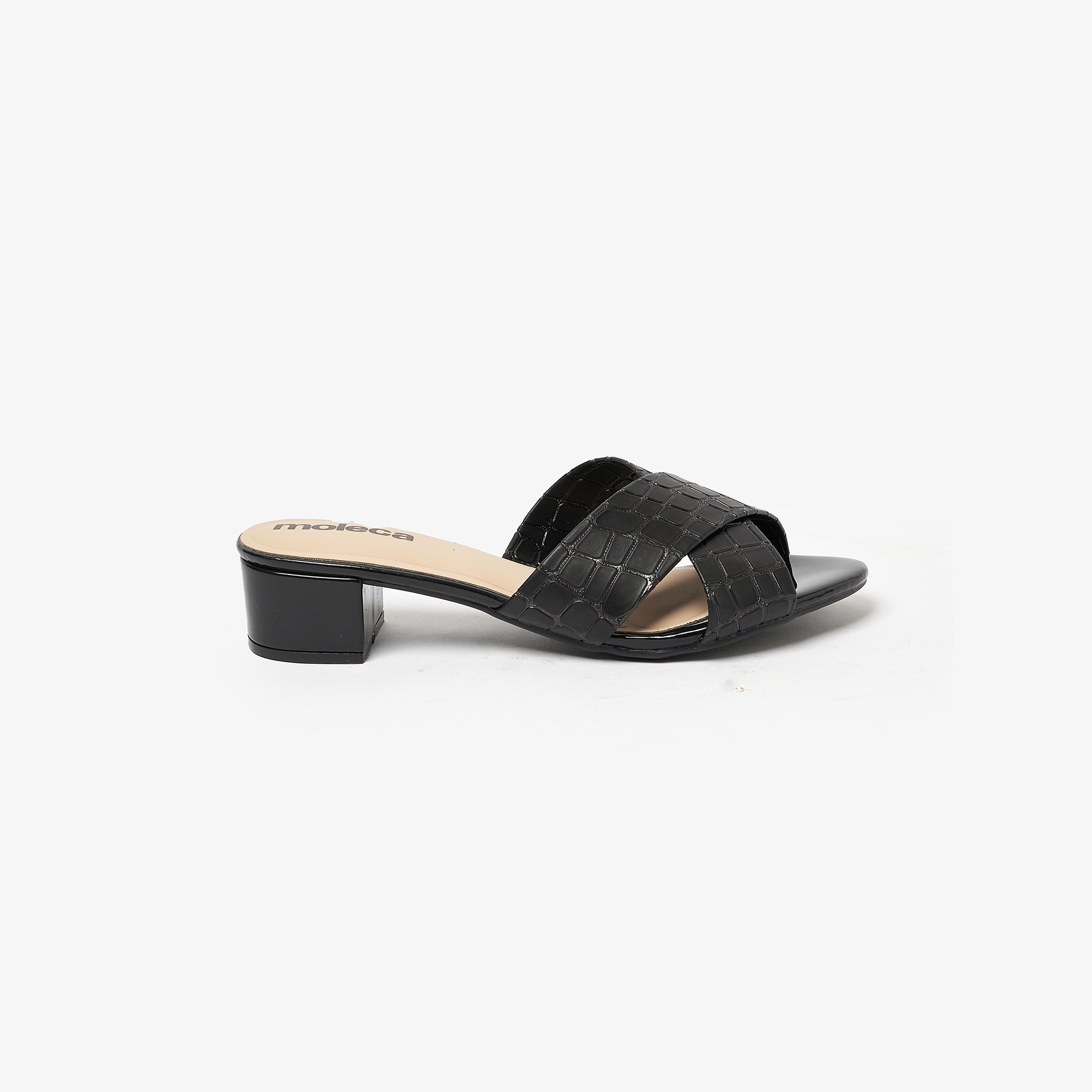 حذاء موليكا النسائي ذو كعب سميك من جلد التمساح | 5259-807-25851-women-shoes-heels-image-2