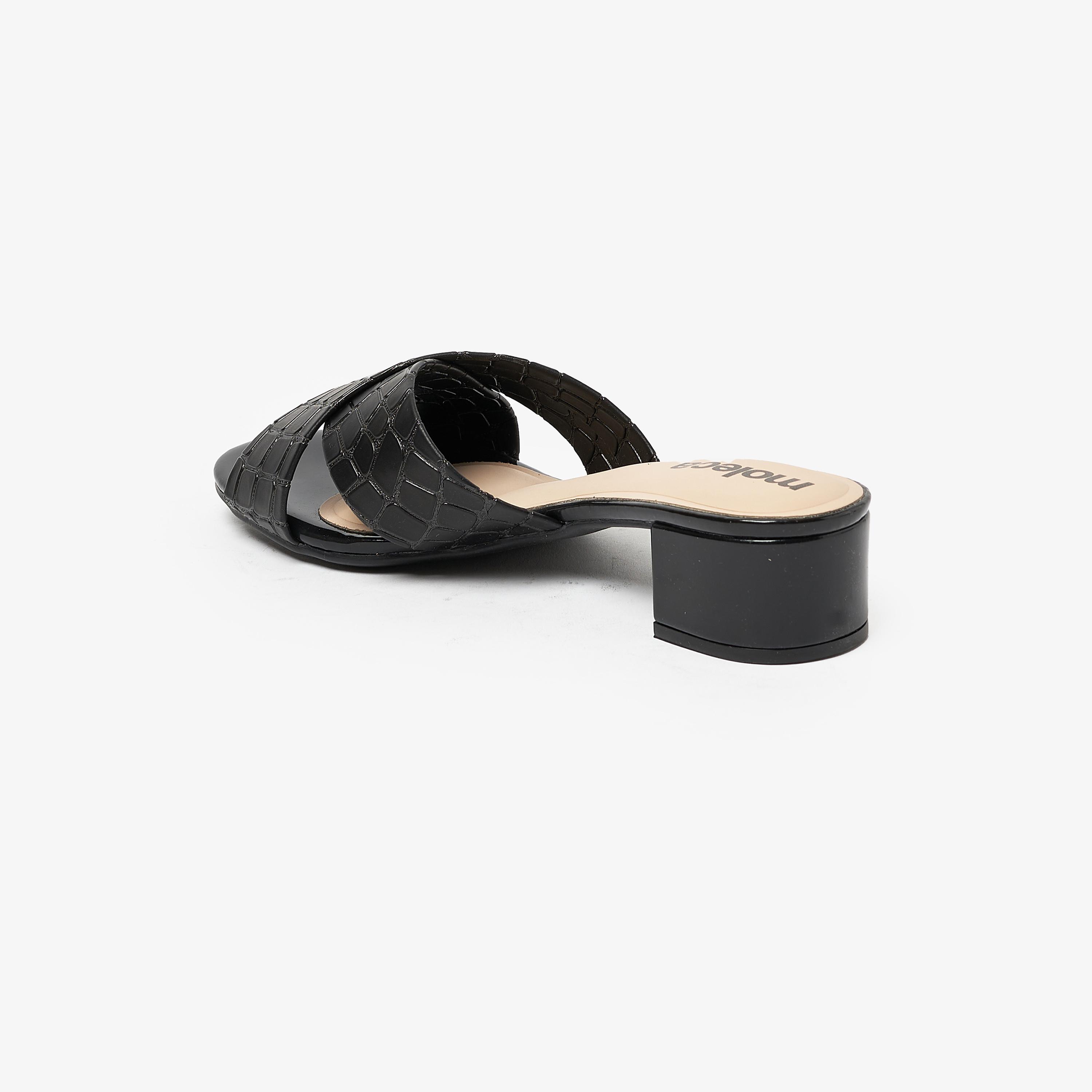 حذاء موليكا النسائي ذو كعب سميك من جلد التمساح | 5259-807-25851-women-shoes-heels-image-3