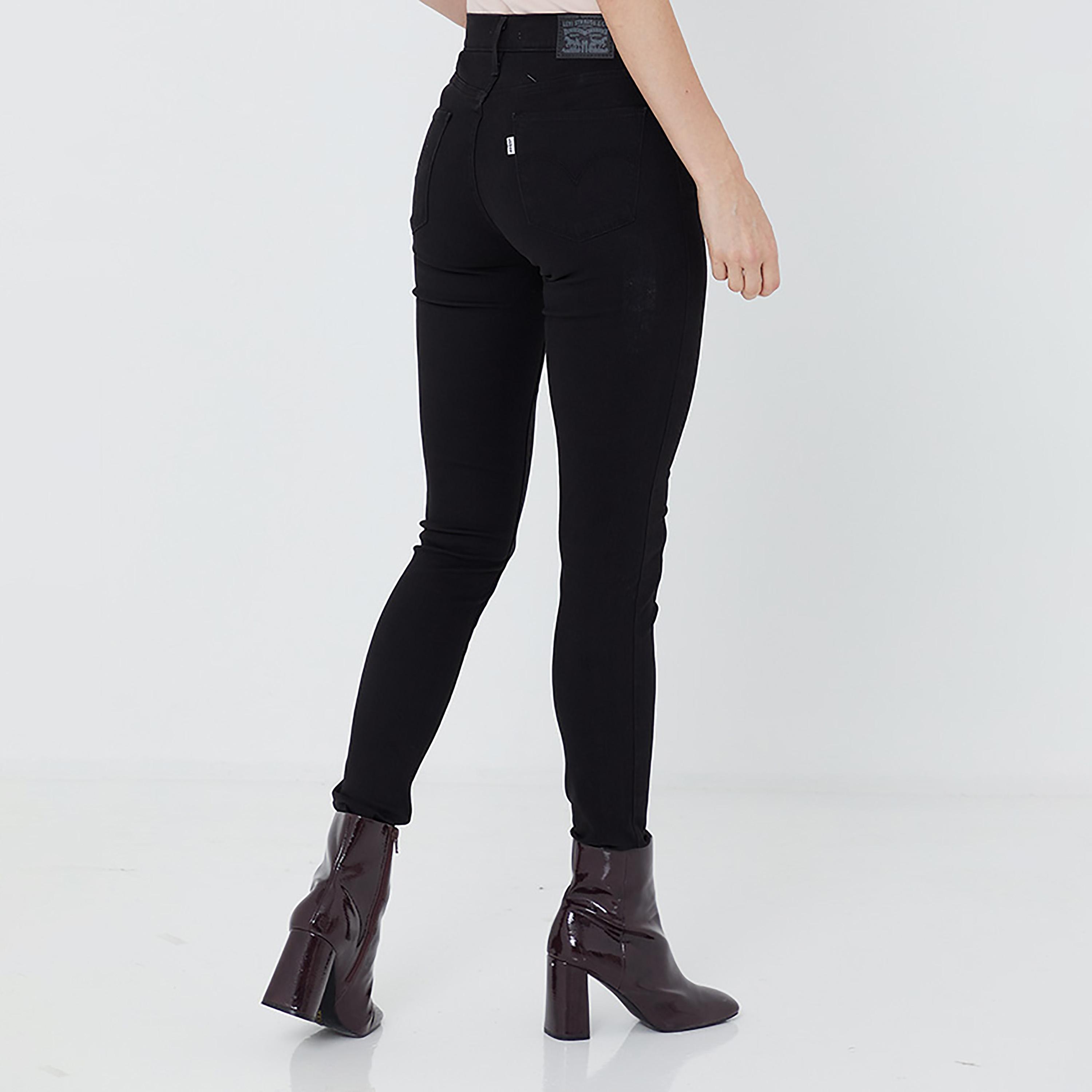 بنطال جينز من ليفايز 720 بلون اسود ذو اسكيني فت وجيب متوسط الارتفاع-women-clothing-bottoms-jeans-image-2