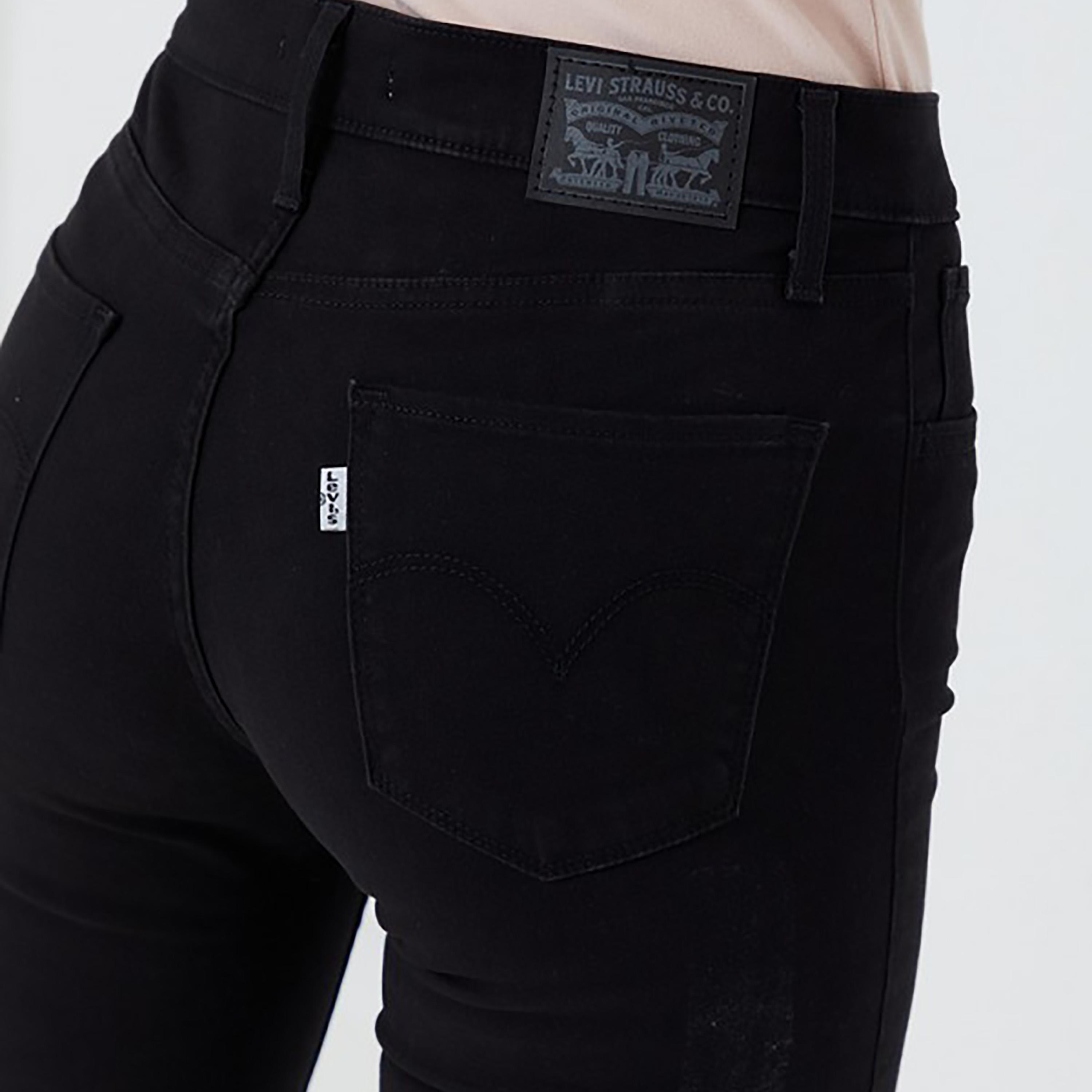 بنطال جينز من ليفايز 720 بلون اسود ذو اسكيني فت وجيب متوسط الارتفاع-women-clothing-bottoms-jeans-image-3