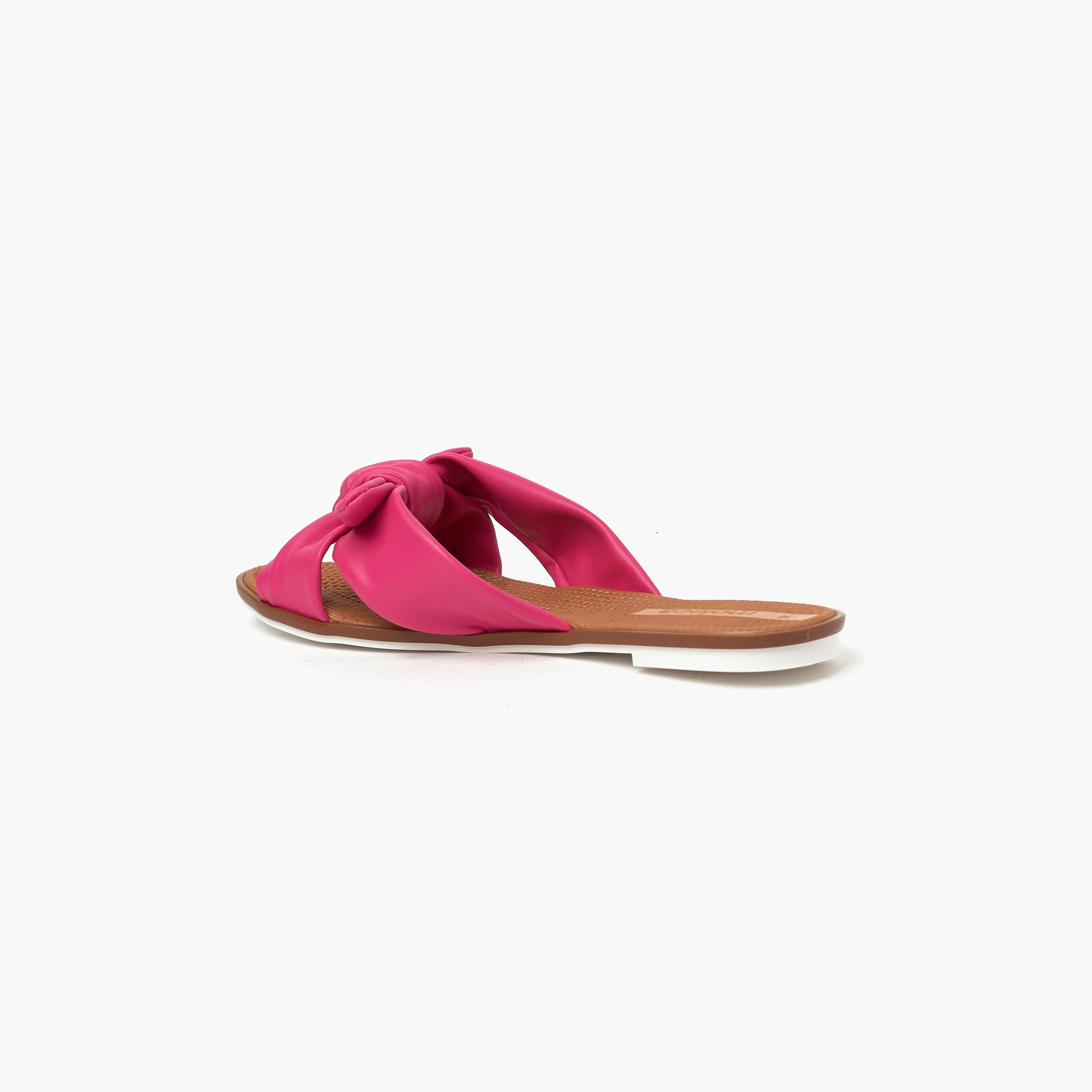 Moleca by Geoomnii Women's Slide Sandals with Knot Strap | 5297-456-18462       -women-shoes-sandals-flats-image-3