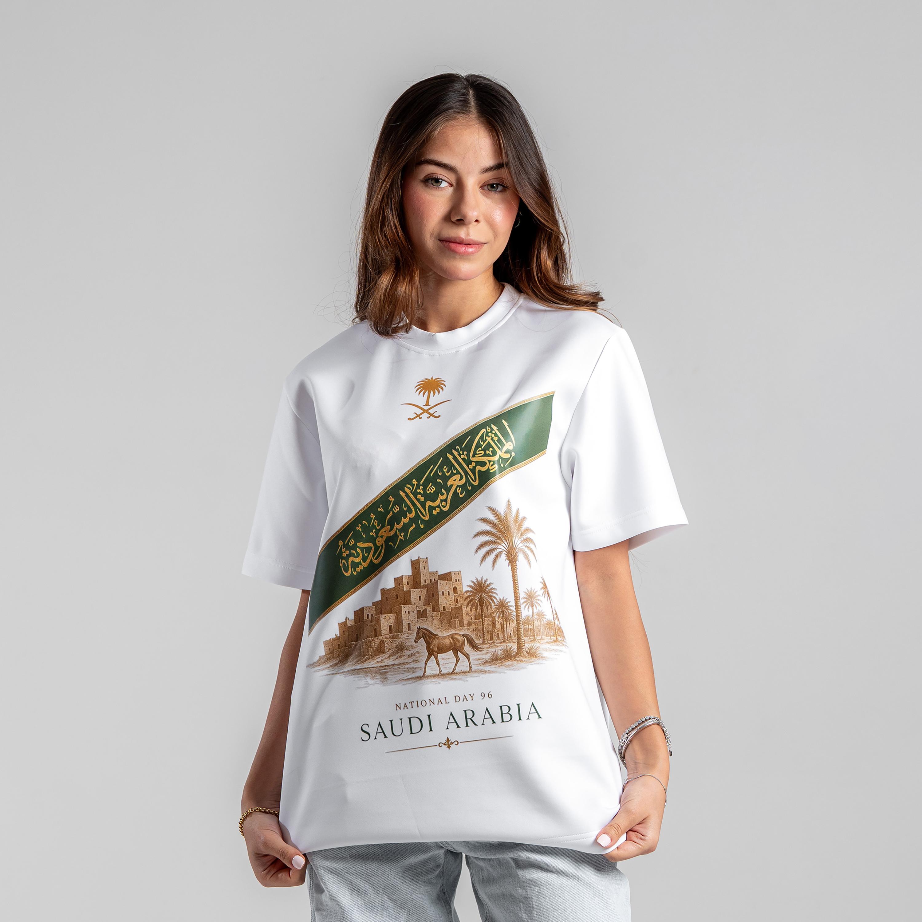 sanefn Heritage Sash Print Crew Neck Short Sleeves Women's National Day T-Shirt-women-clothing-tshirts-image-3