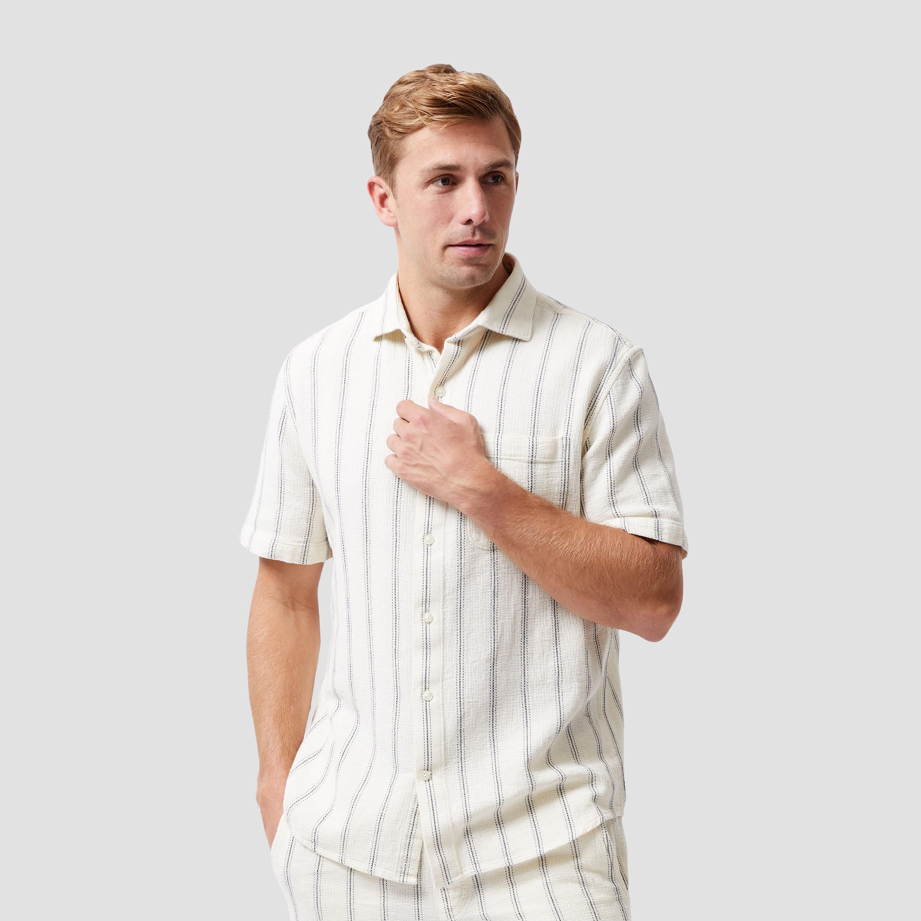 French Connection Regular Fit Striped Collared Short Sleeves Men's Shirt-men-clothing-shirts-image-2