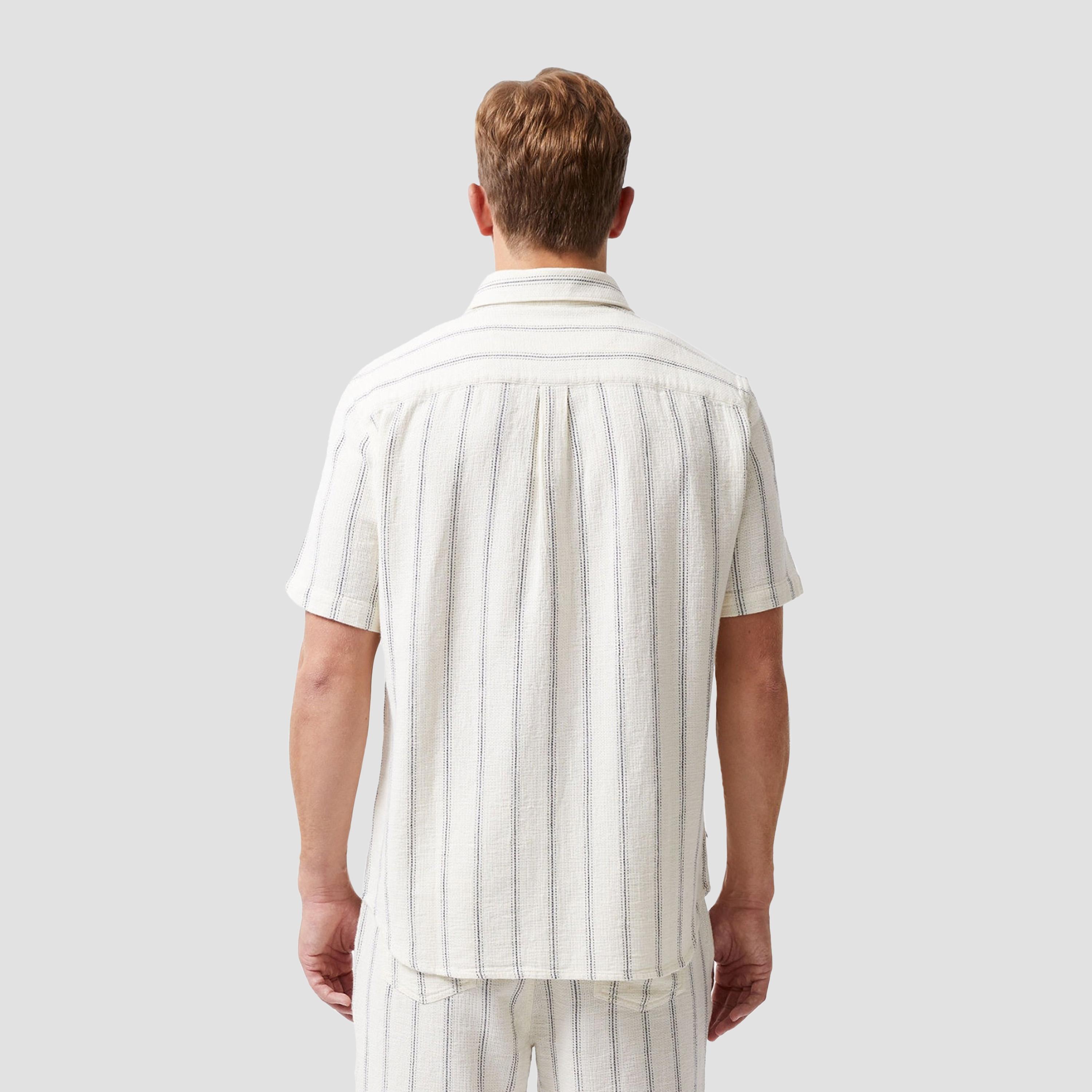 French Connection Regular Fit Striped Collared Short Sleeves Men's Shirt-men-clothing-shirts-image-4