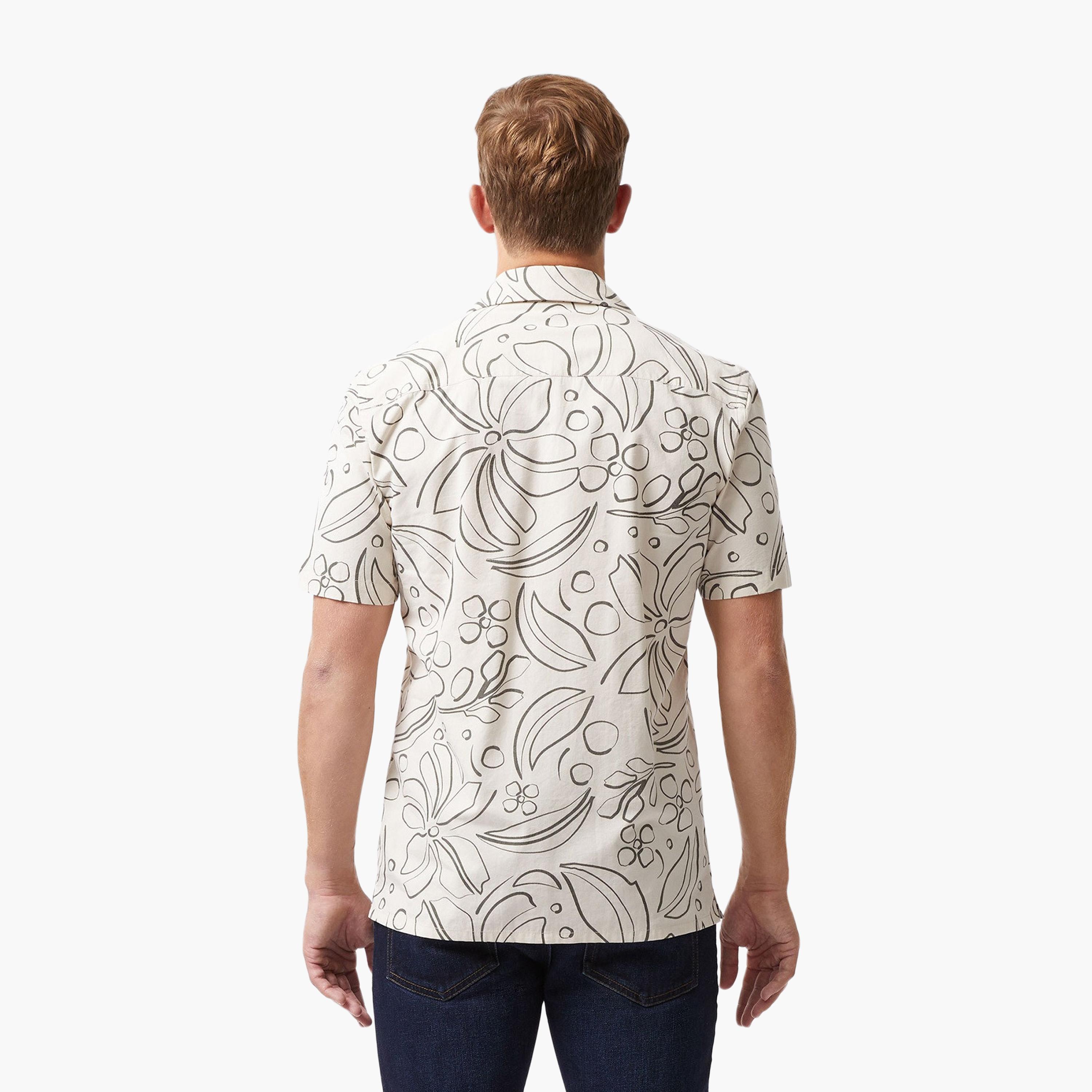 French Connection Regular Fit Printed Collared Short Sleeves Men's Shirt-men-clothing-shirts-image-4