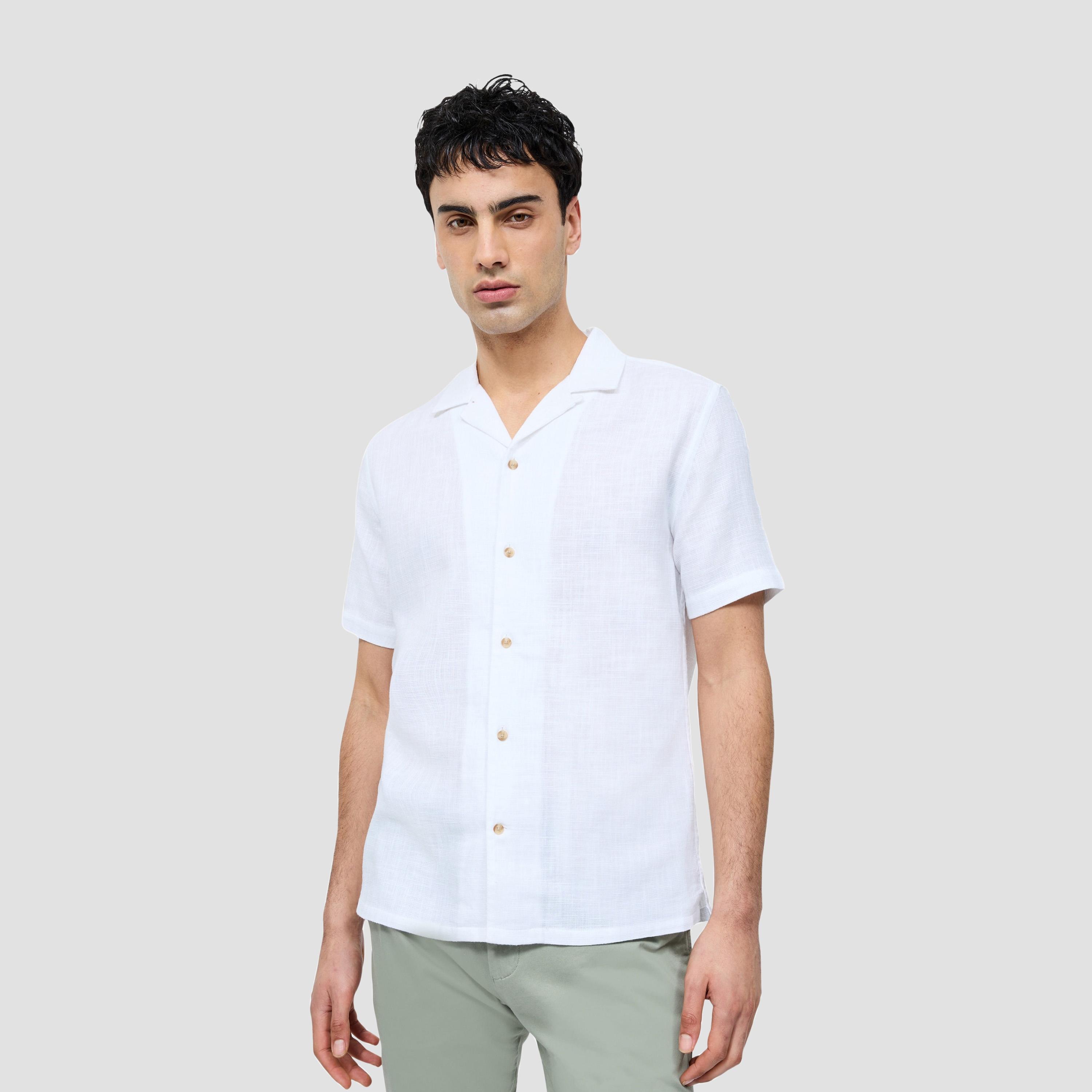 French Connection Regular Fit Plain Collared Short Sleeves Men's Shirt-men-clothing-shirts-image-1