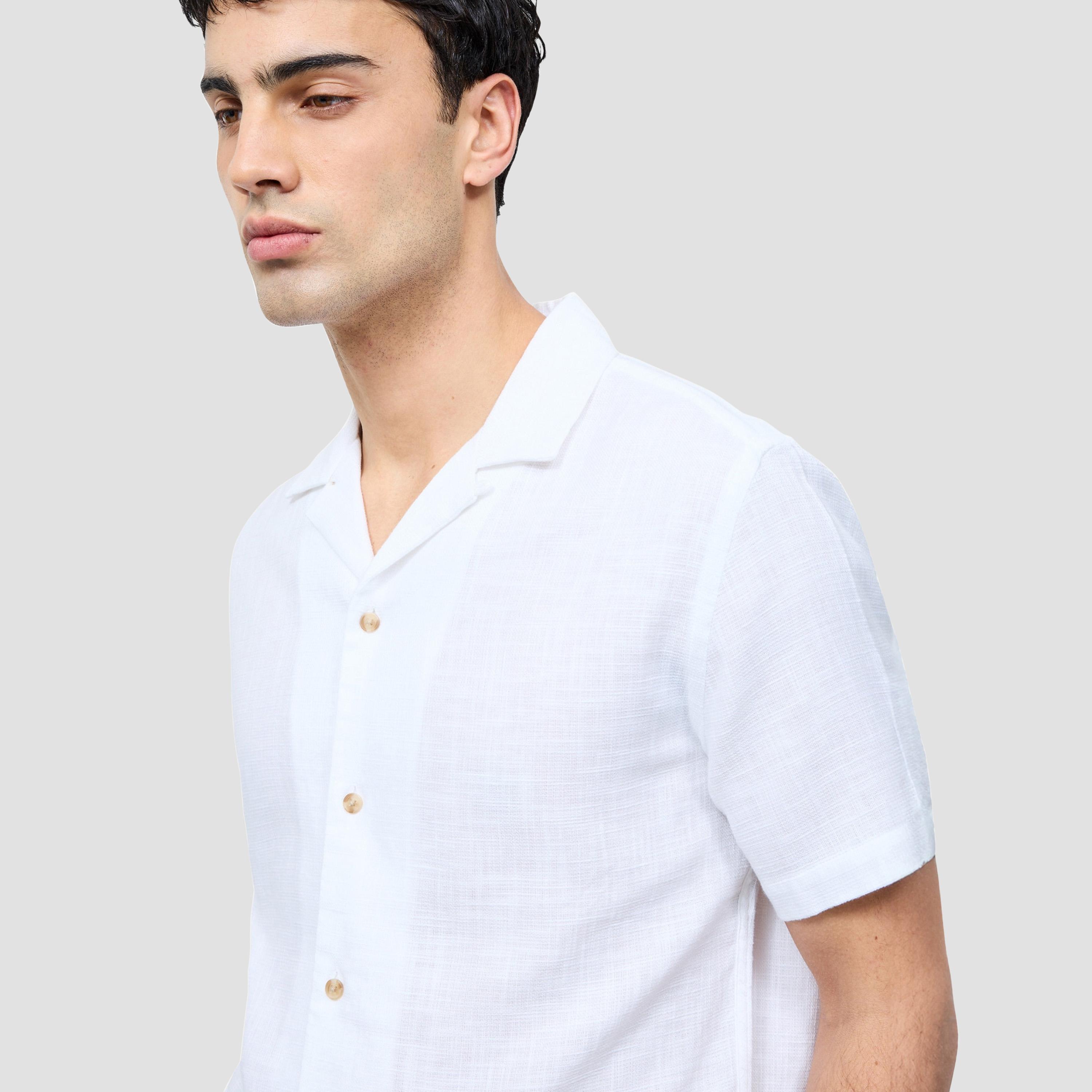 French Connection Regular Fit Plain Collared Short Sleeves Men's Shirt-men-clothing-shirts-image-3