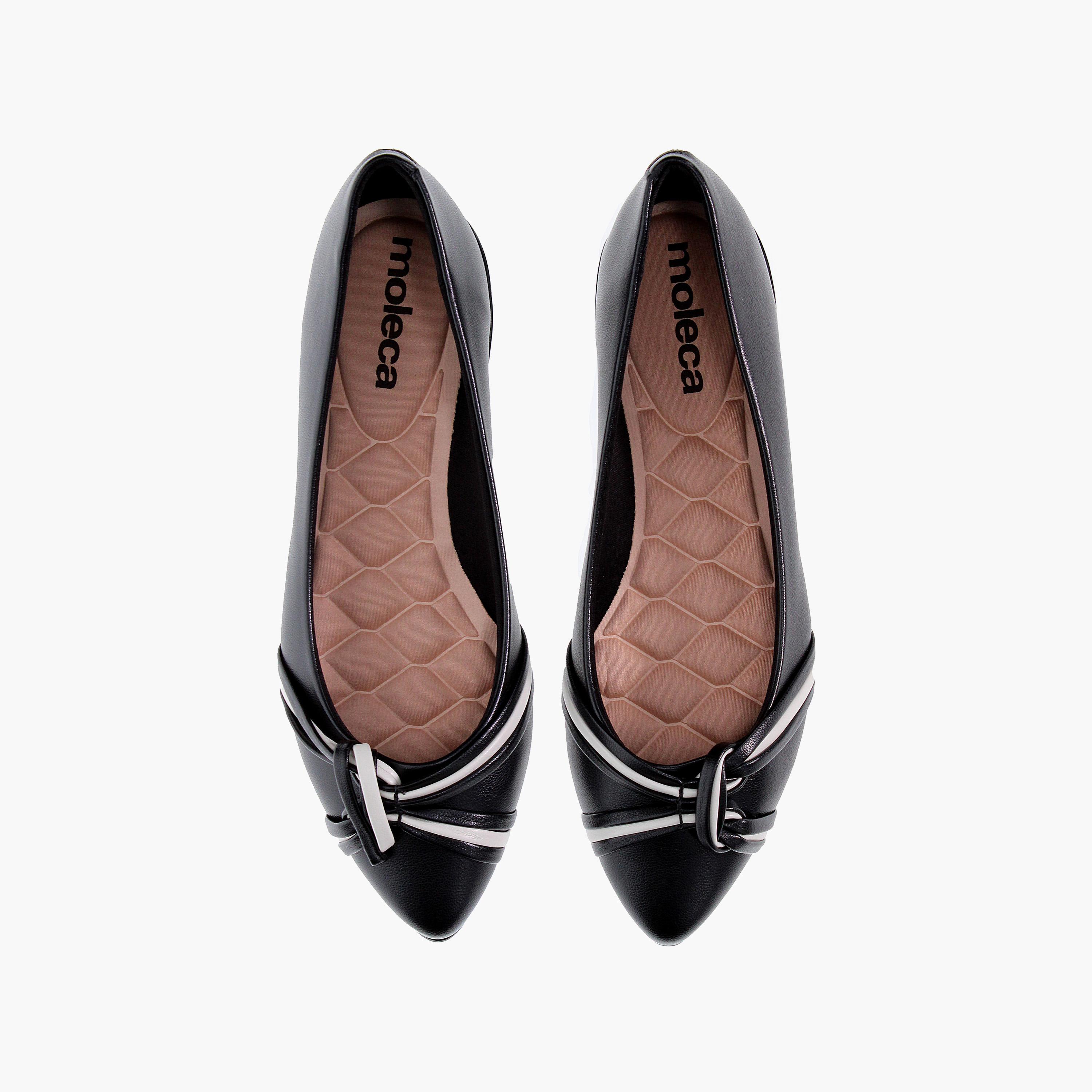 حذاء باليرينا نسائي من موليكا بمقدمة مدببة مع تصميم عقدة علوية | 5301-375-25913-women-shoes-ballerinas-image-5