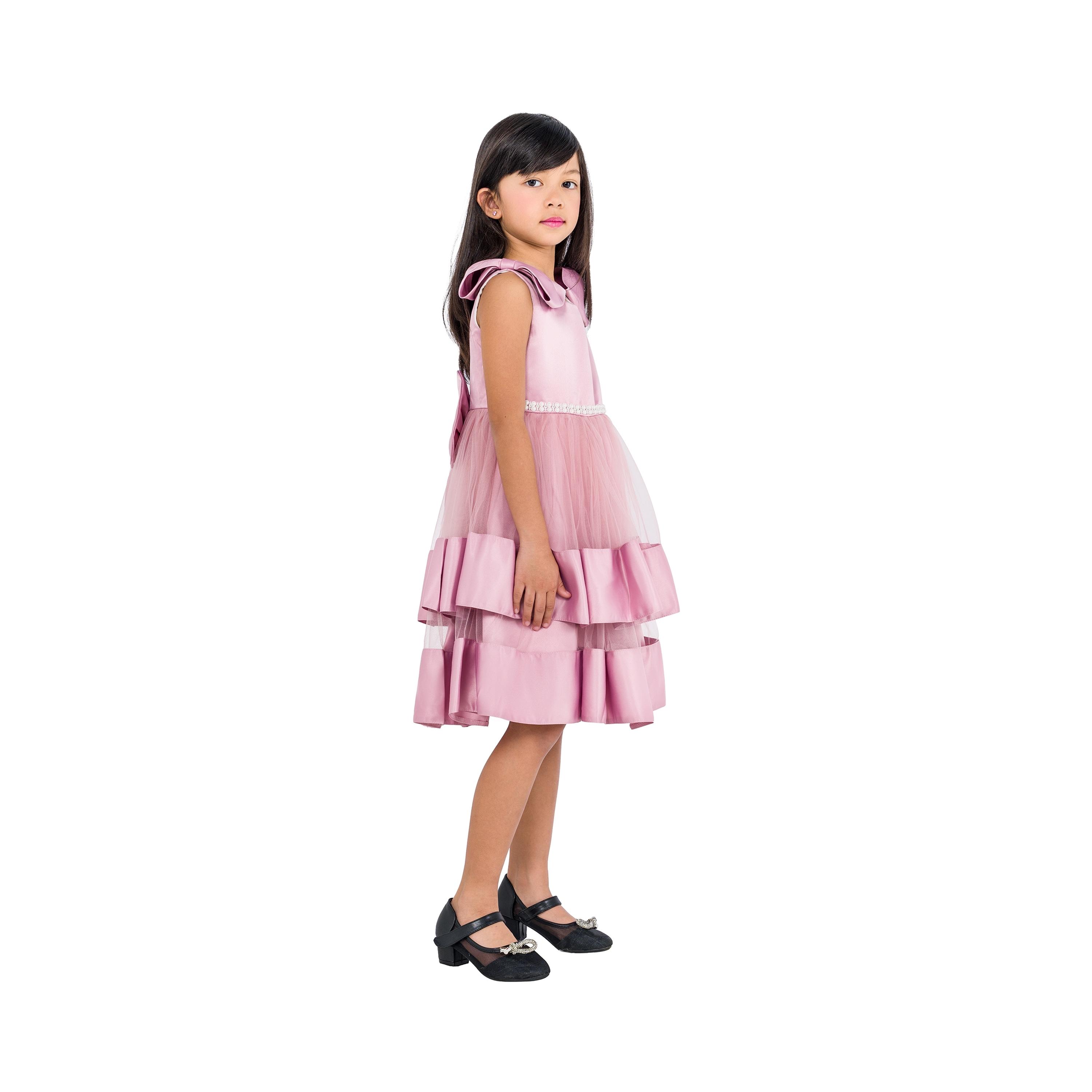 Babyqlo Solid Sleeveless Party Dress-girls-clothing-dressesandjumpsuits-image-3