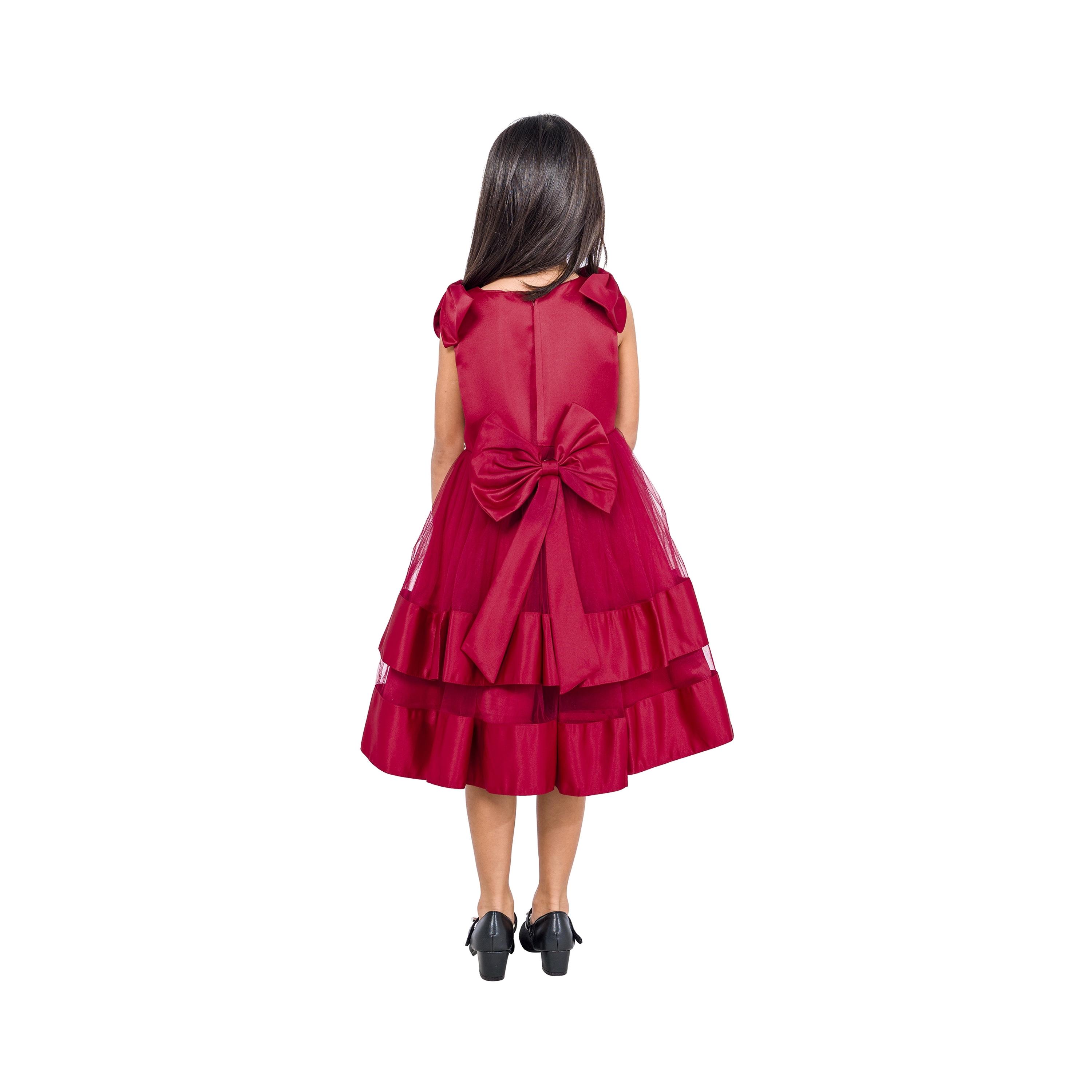 Babyqlo Solid Sleeveless Party Dress-girls-clothing-dressesandjumpsuits-image-2