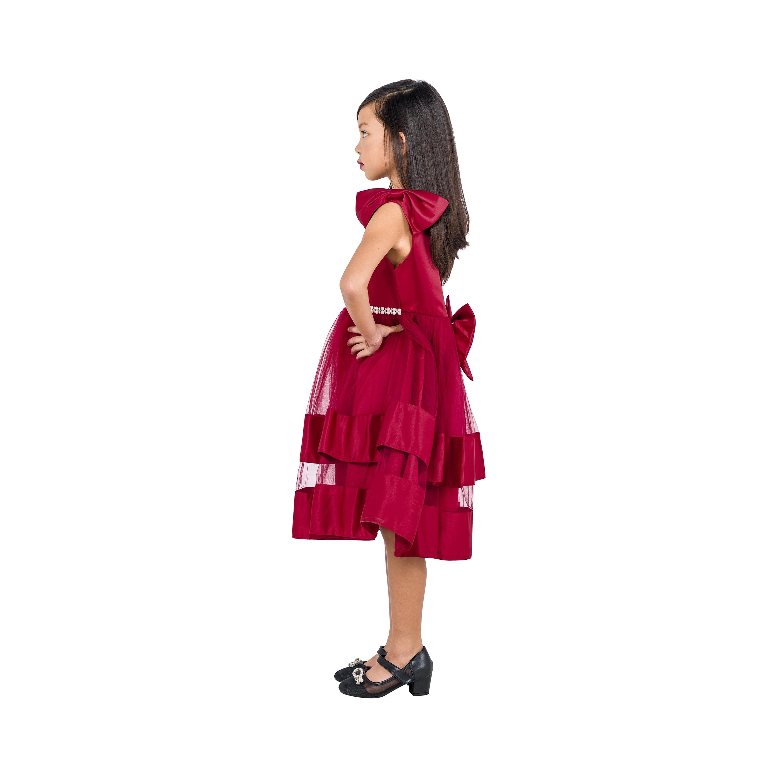 Babyqlo Solid Sleeveless Party Dress-girls-clothing-dressesandjumpsuits-image-3