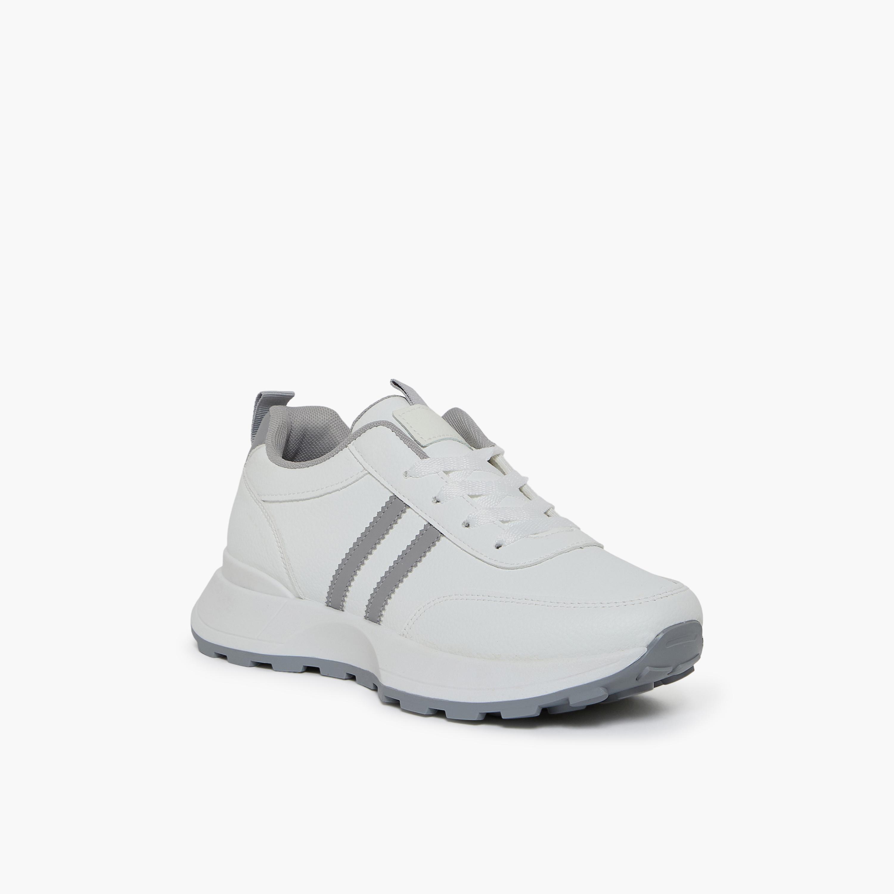 جيومني - حذاء رياضي إيلكر برباط نعل سميك كاحل منخفض للنساء | 533TF311-14-GREY-women-shoes-sneakers-image-1