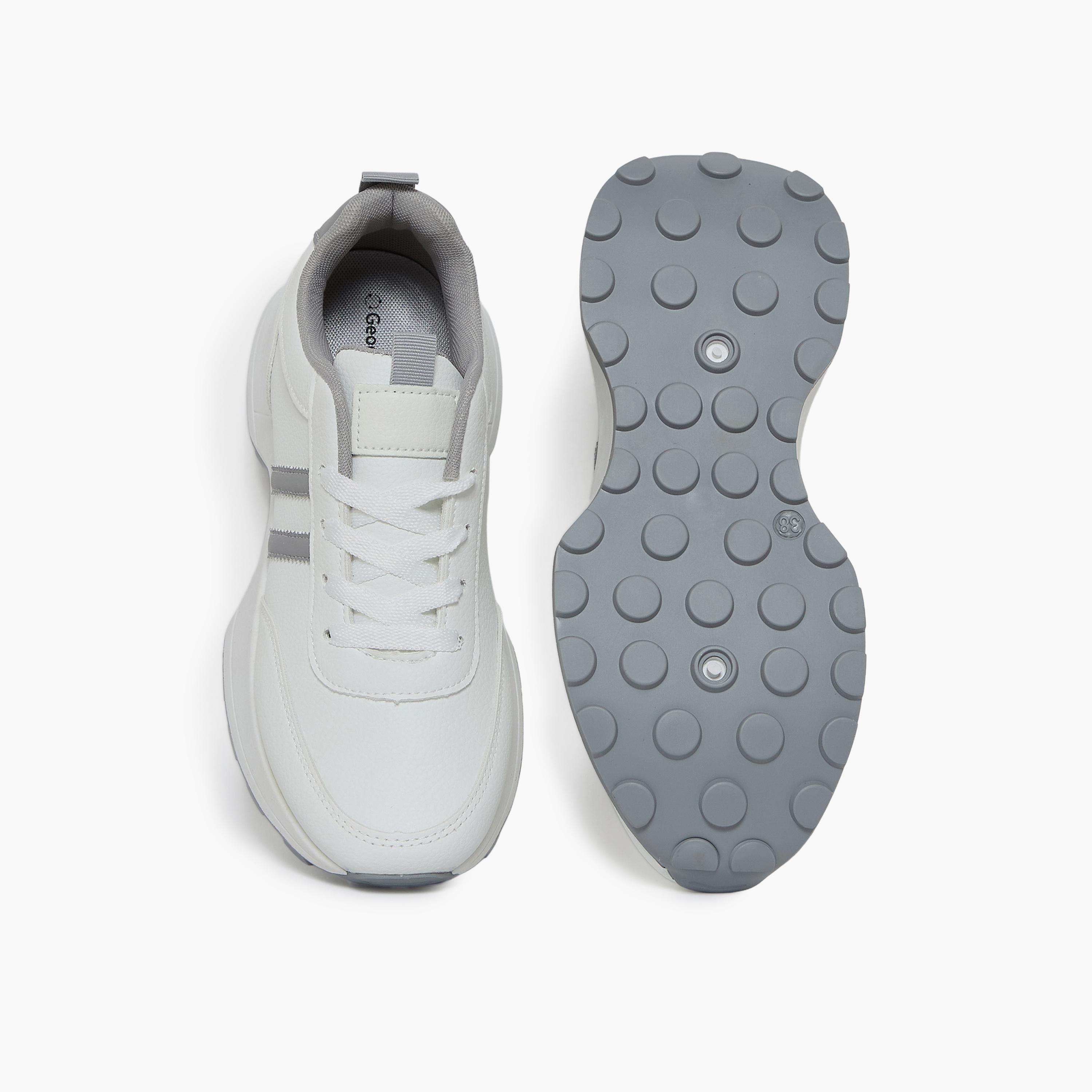 جيومني - حذاء رياضي إيلكر برباط نعل سميك كاحل منخفض للنساء | 533TF311-14-GREY-women-shoes-sneakers-image-3