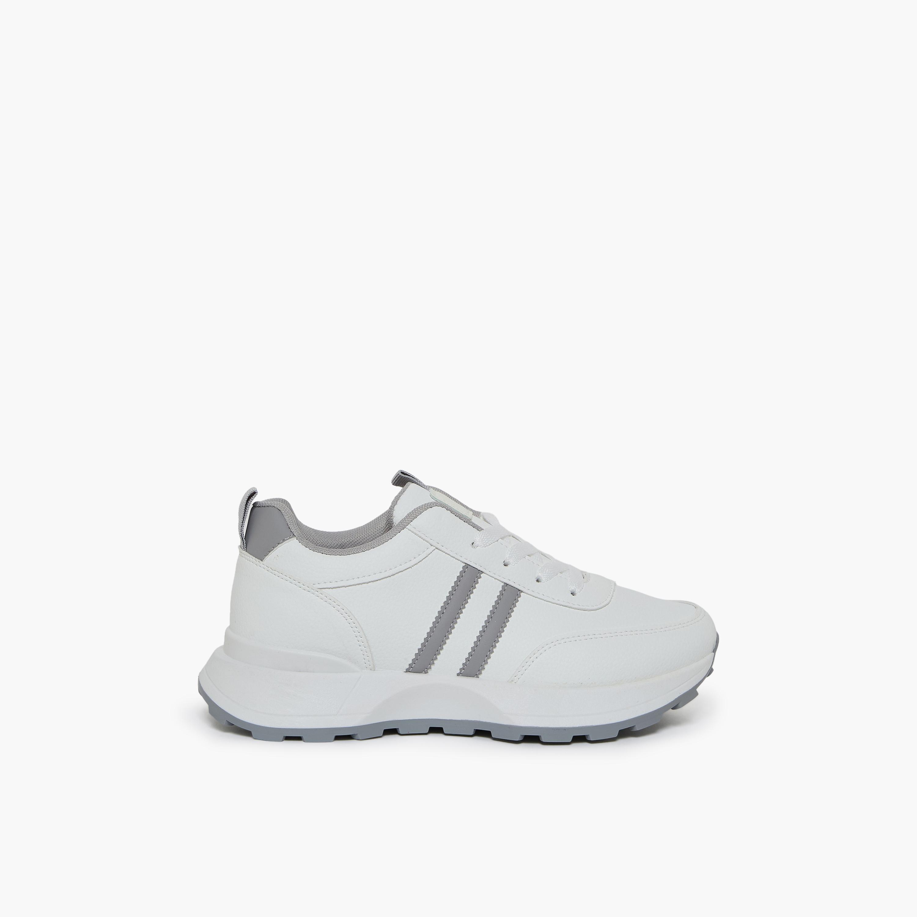 جيومني - حذاء رياضي إيلكر برباط نعل سميك كاحل منخفض للنساء | 533TF311-14-GREY-women-shoes-sneakers-image-4
