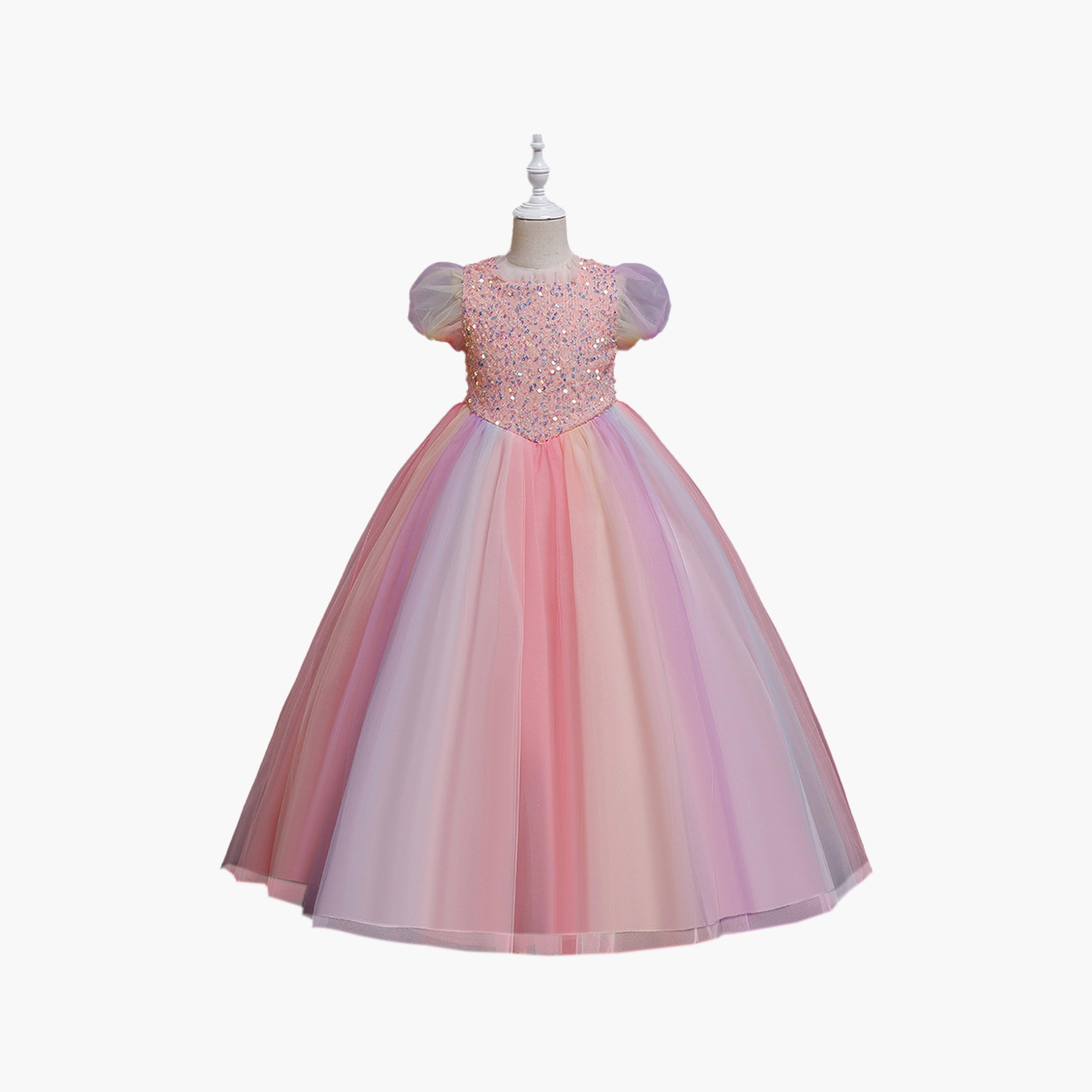 Babyqlo Princess Long Gown Embellished Party Dress -girls-clothing-dressesandjumpsuits-image-1