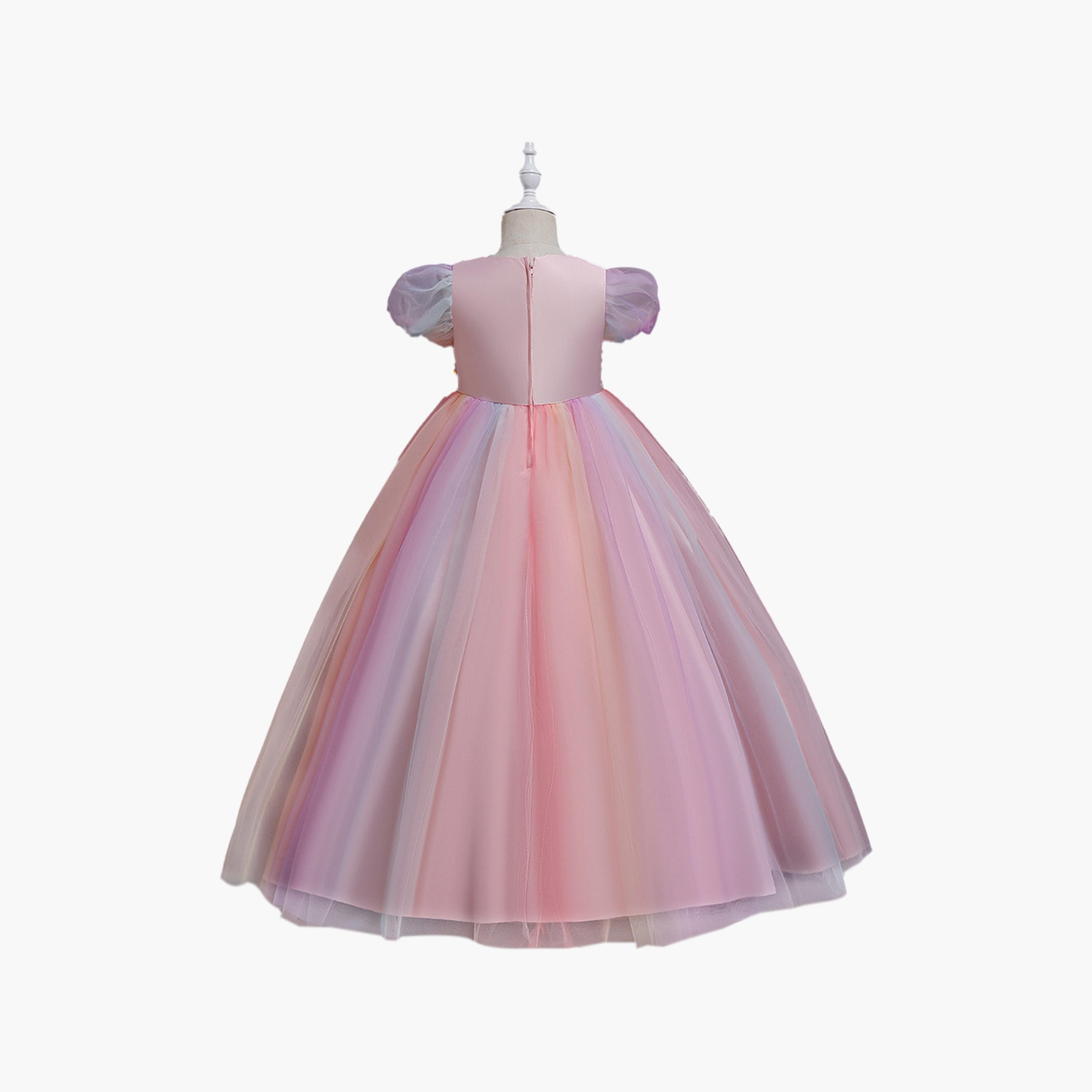 Babyqlo Princess Long Gown Embellished Party Dress -girls-clothing-dressesandjumpsuits-image-2
