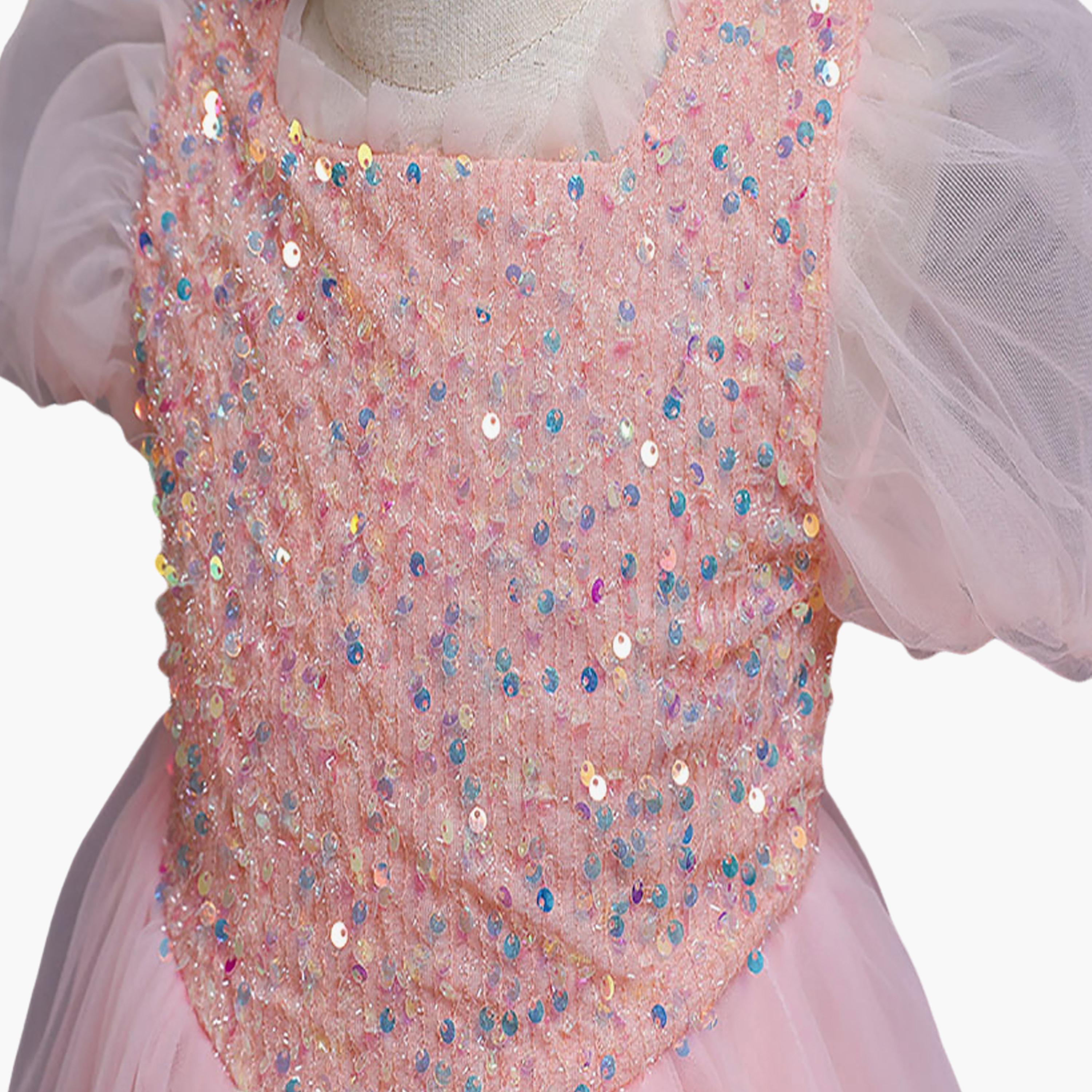 Babyqlo Princess Long Gown Embellished Party Dress -girls-clothing-dressesandjumpsuits-image-5