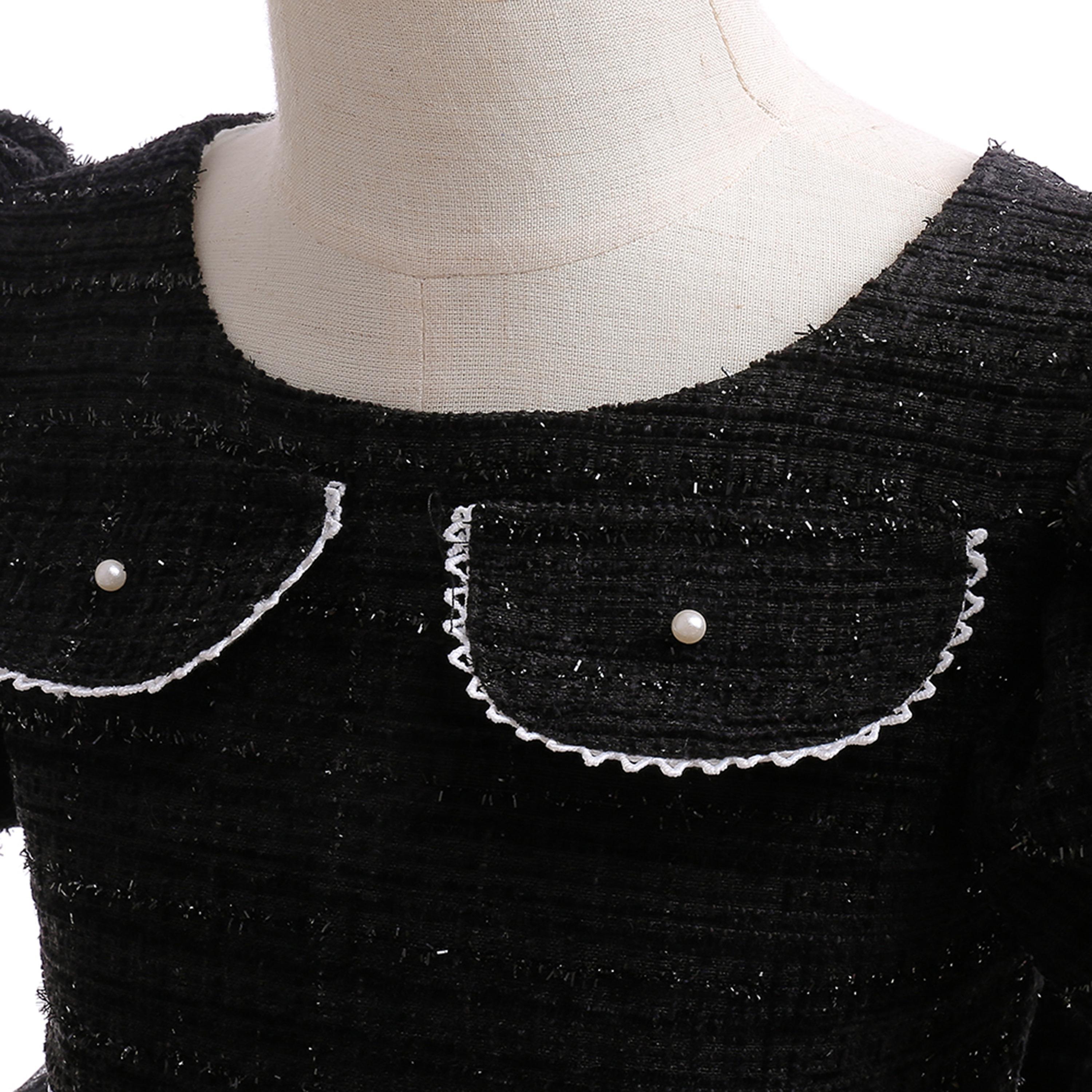 Babyqlo Embellished Short Sleeves Party Dress with Pearl Belt-girls-clothing-dressesandjumpsuits-image-5